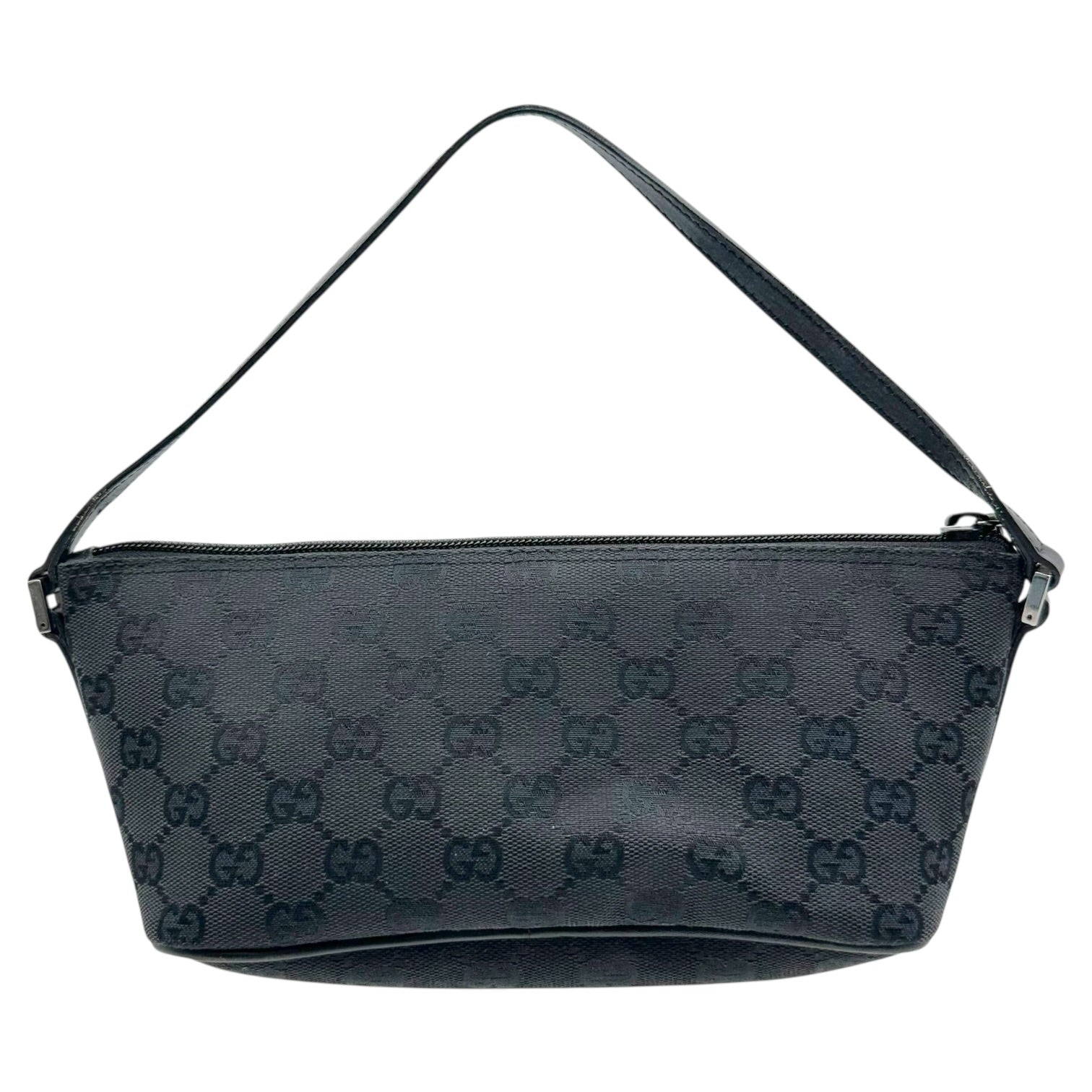 Gucci Black Monogram Canvas Boat Pochette Mini Bag