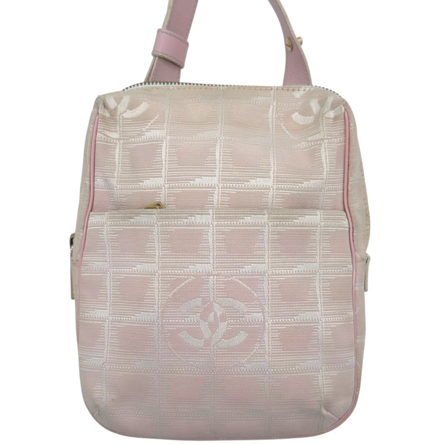 Chanel Travel Line Pink Canvas Crossbody Bag