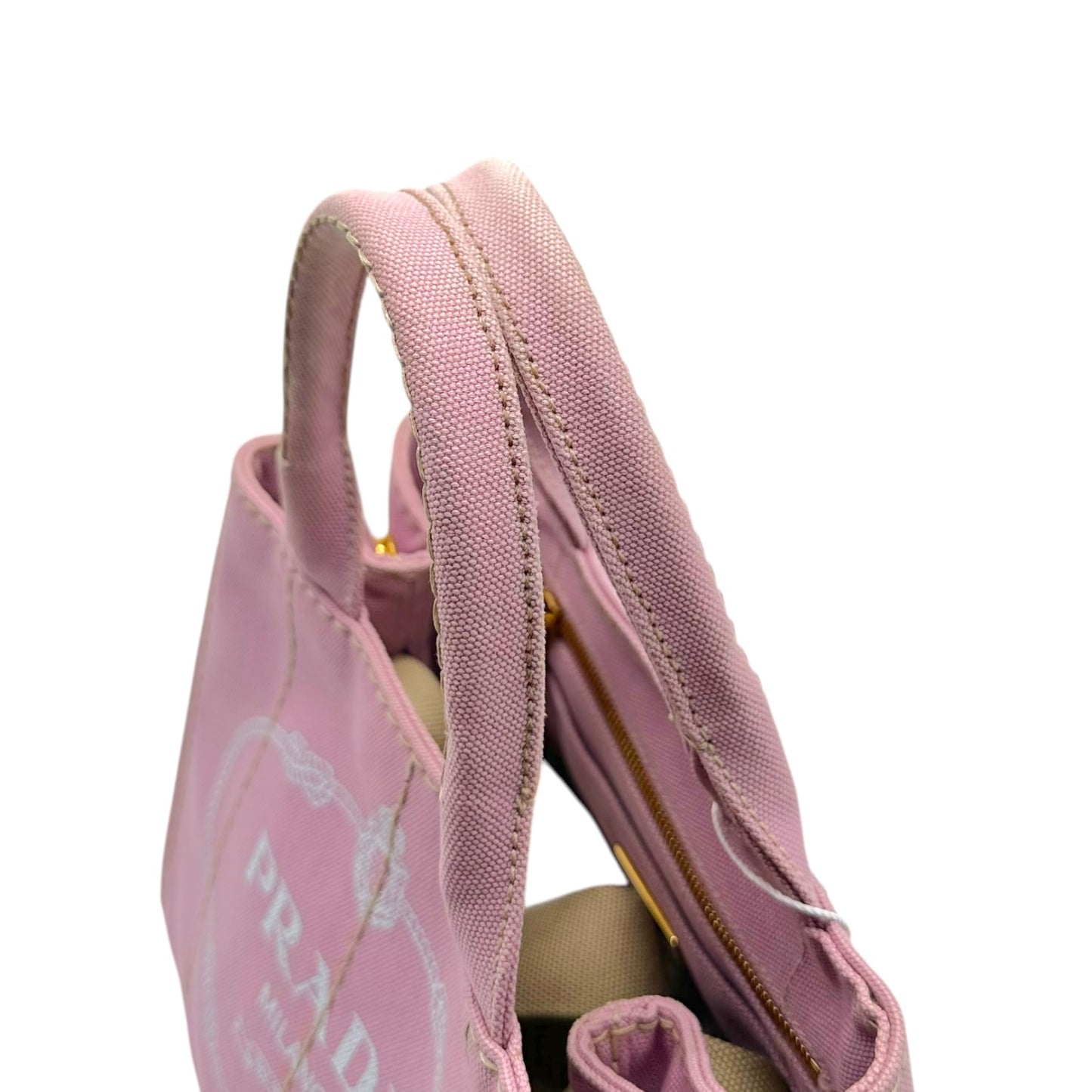 Prada Light Pink Mini Canapa Tote Bag