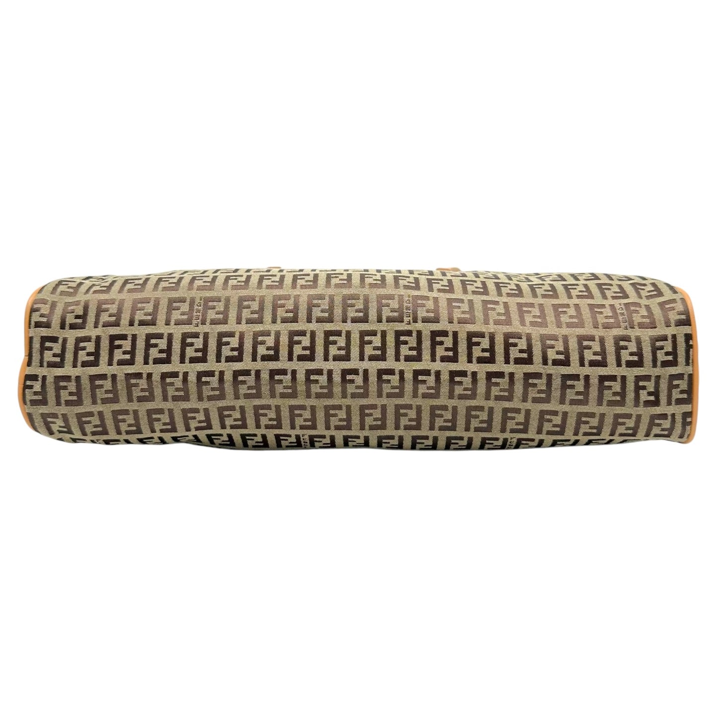 Fendi Tan & Brown Zucchino Mongram East-West Shoulder Bag