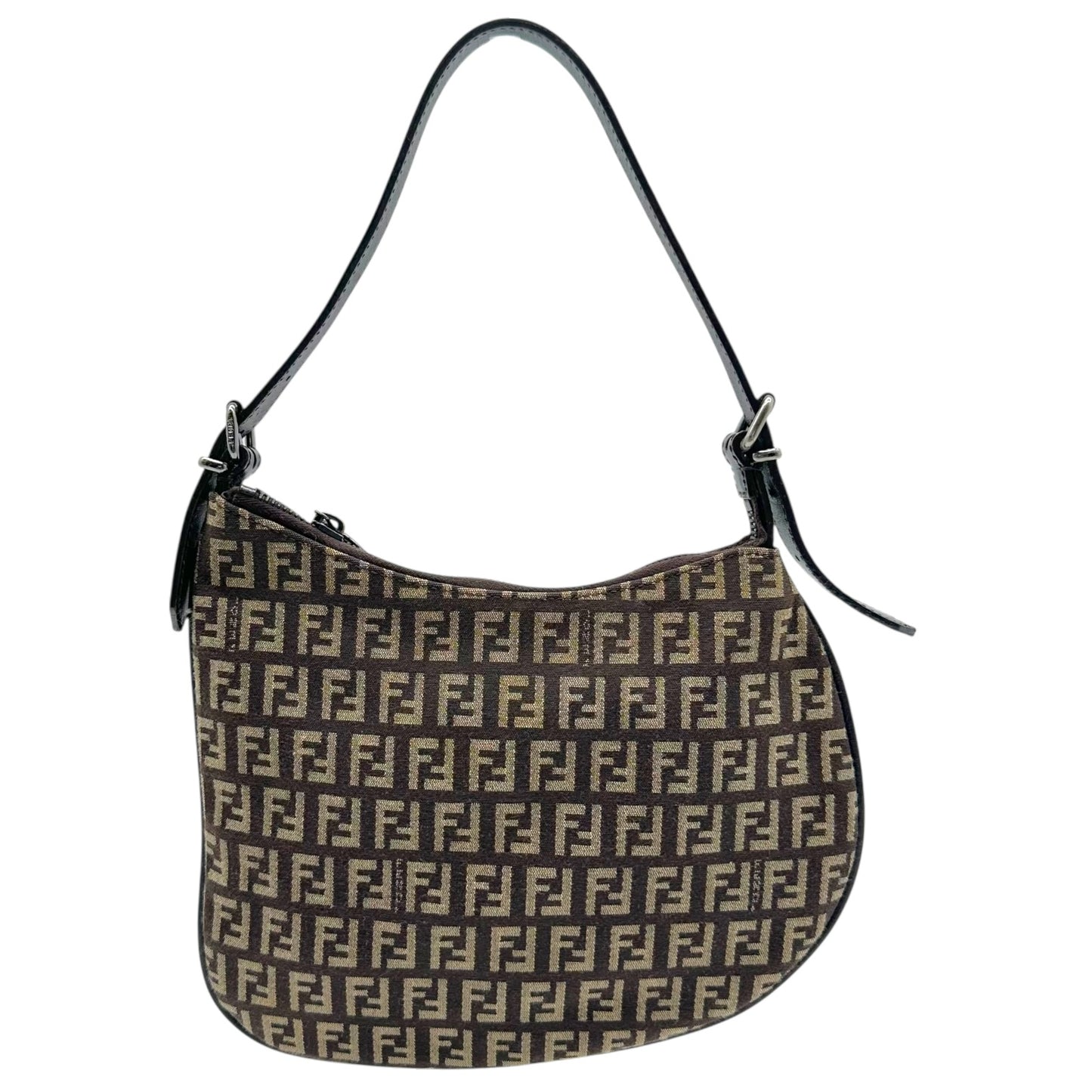 Fendi Brown & Tan Zucchino Monogram Oyster Bag