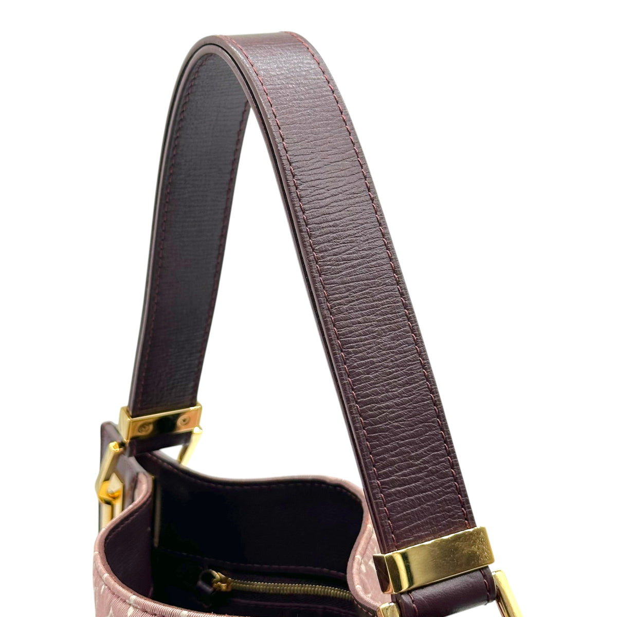 Louis Vuitton Burgundy Hobo Bag Lin Monogram Idylle