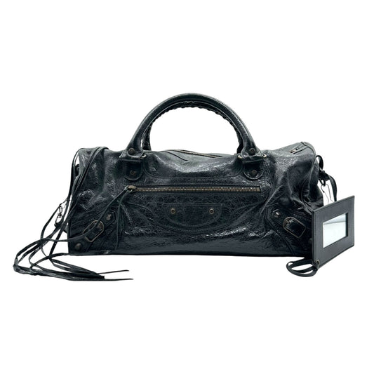 Balenciaga Black Leather Twiggy City 2-Way Bag