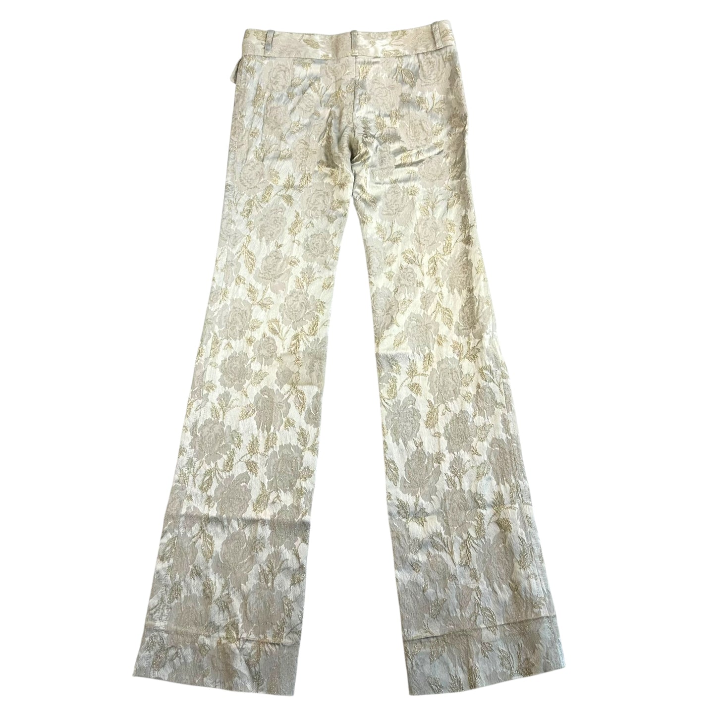 Dolce & Gabbana Silver Damask & Rhinestone Pants