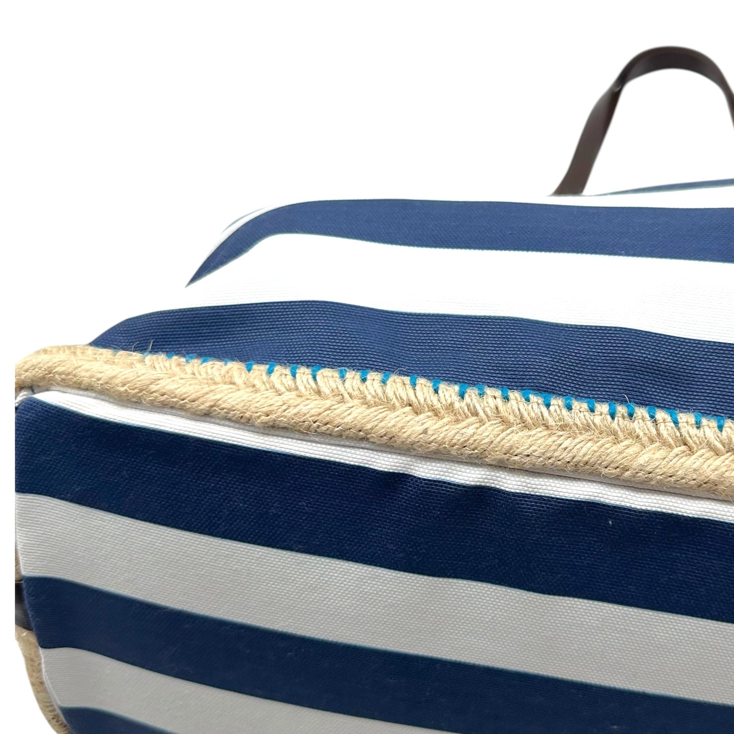 Dsquared2 Blue & White Striped Logo Beach Tote Bag