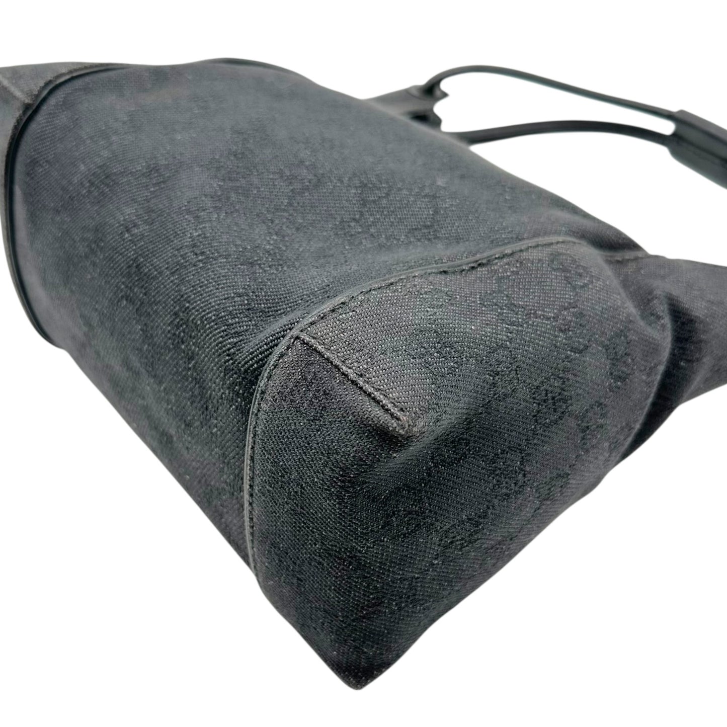 Gucci Gray Denim Monogram Mini Hobo Bag