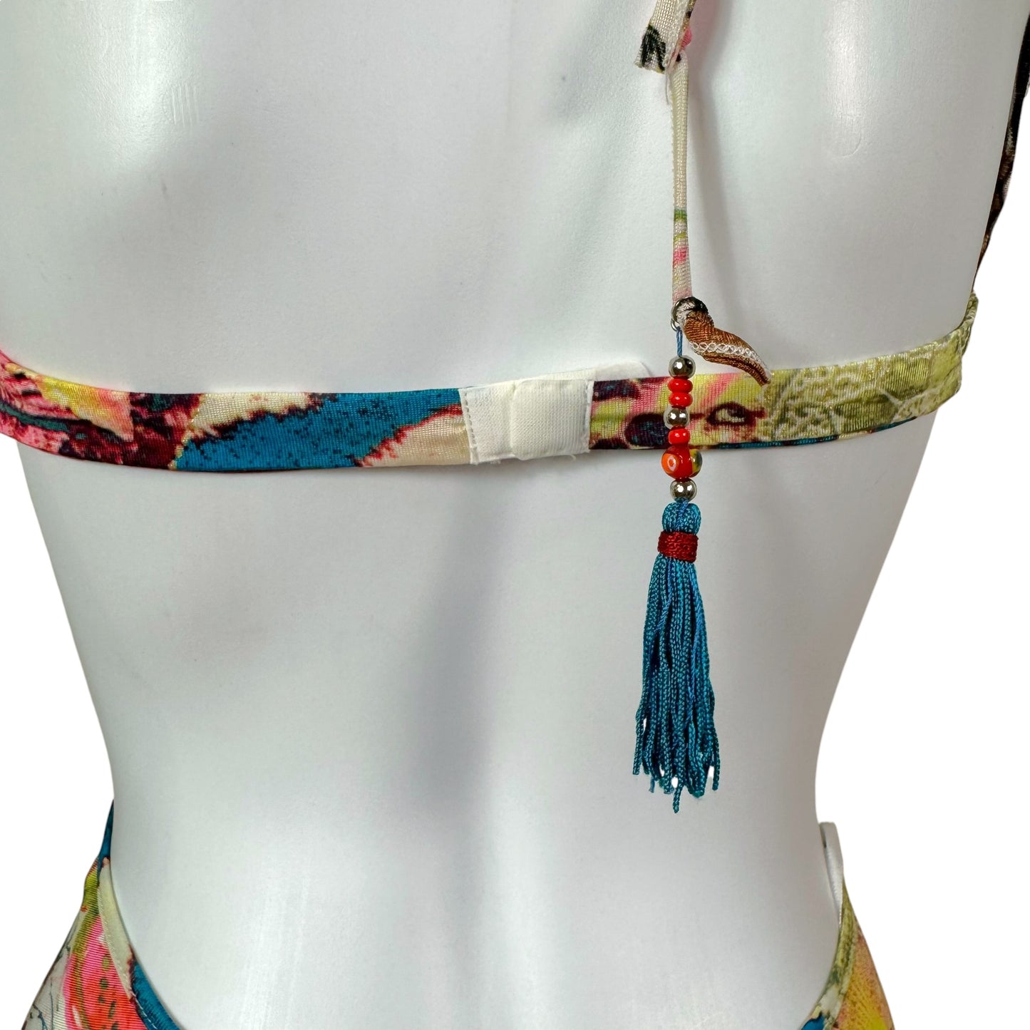 Just Cavalli Multicolor Open Back Halter Midi Dress