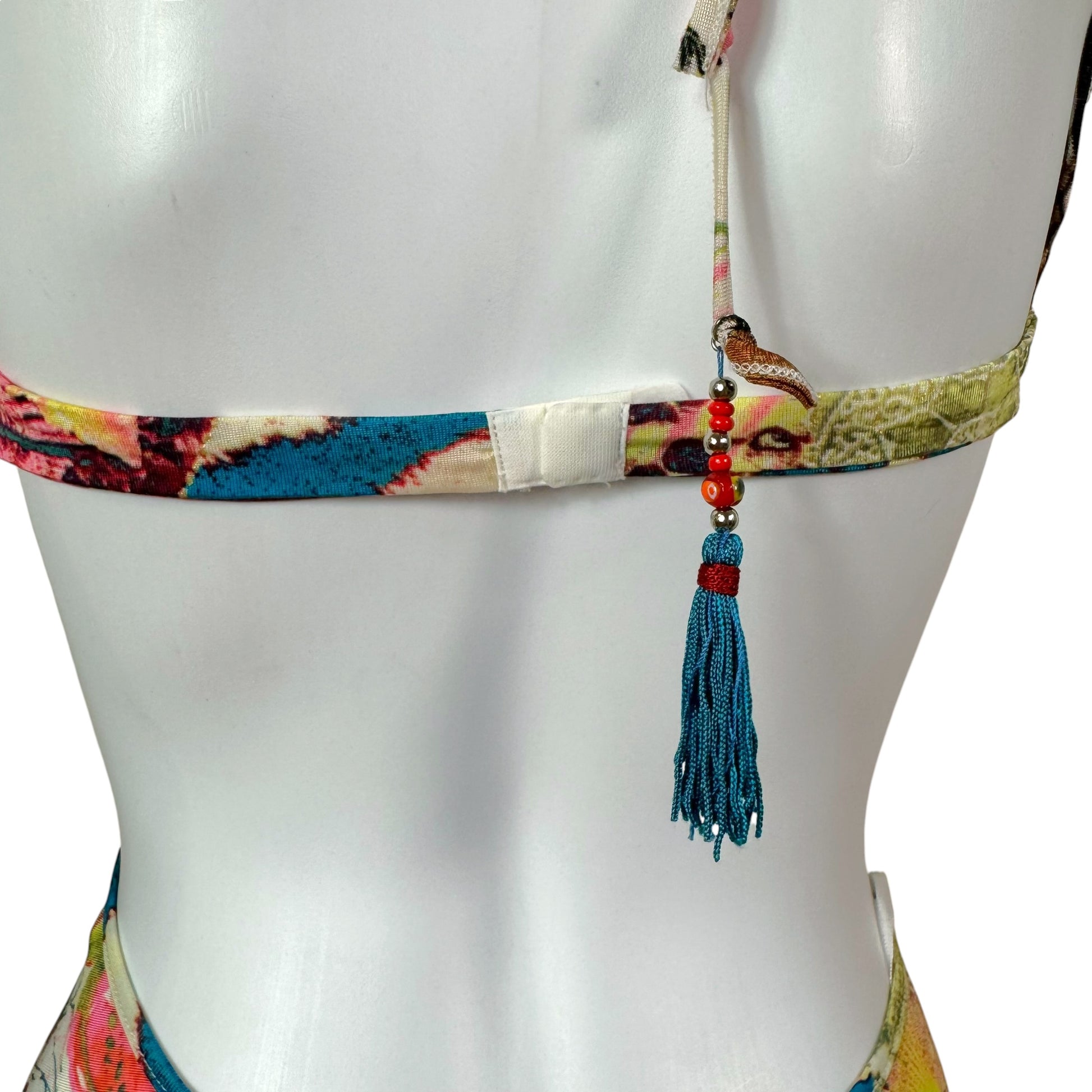 Just Cavalli Multicolor Open Back Halter Midi Dress