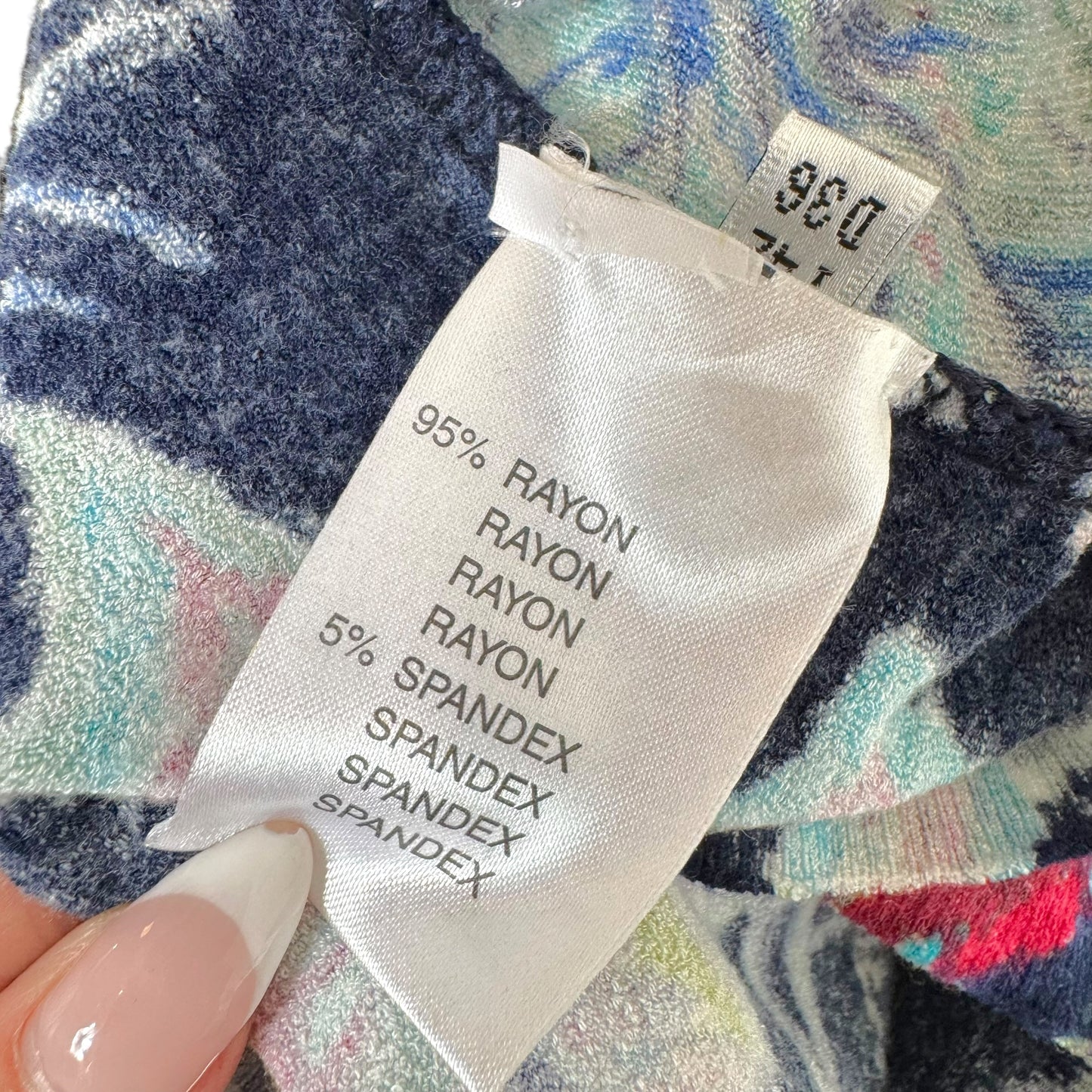 Blumarine Blue Floral Feather Trim Collar Cardigan