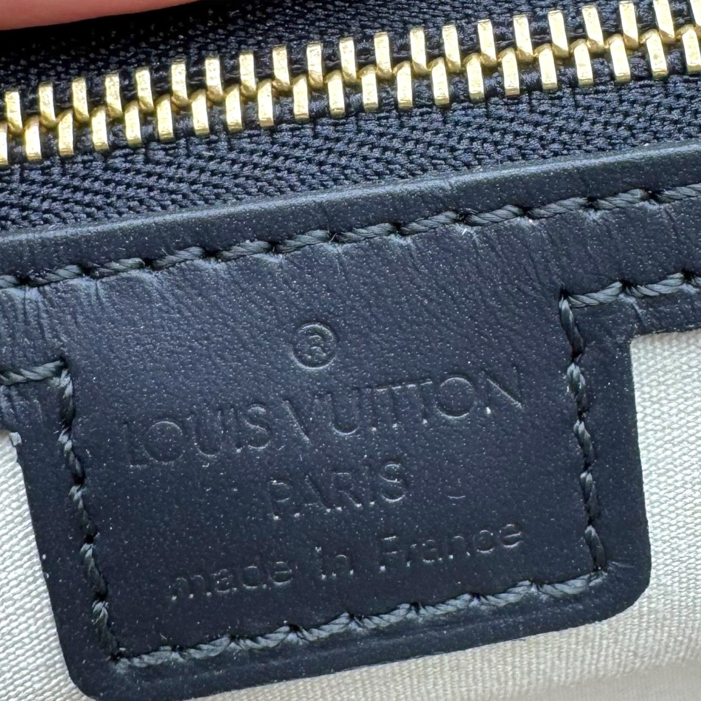 Louis Vuitton Navy Blue Lin Monogram East West Alma Bag