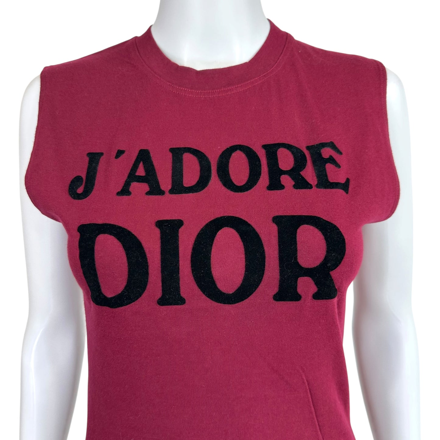 Christian Dior F/W 2001 Burgundy & Black J'Adore Dior Tank Top