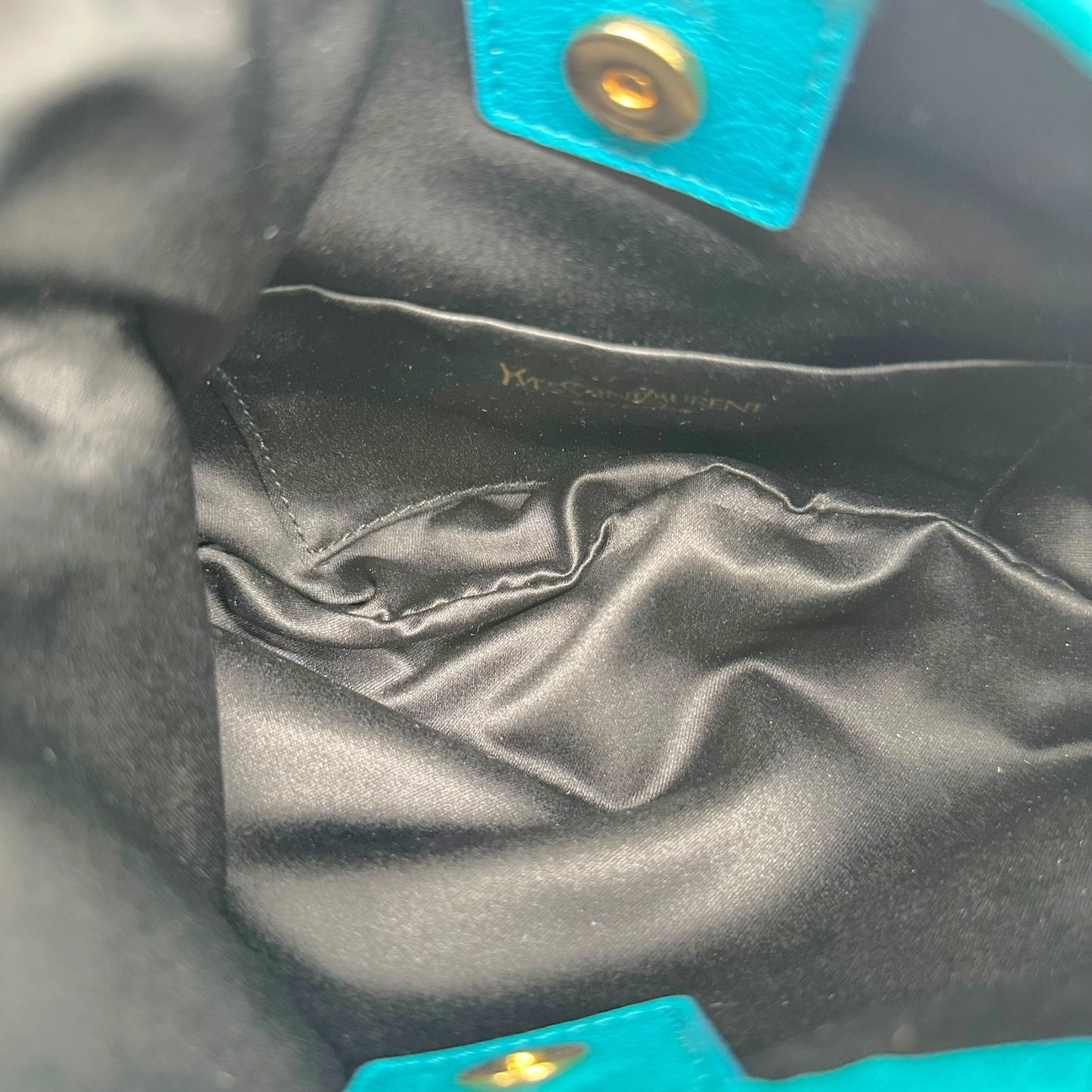 Yves Saint Laurent Rive Gauche by Tom Ford Turquoise Suede Fringe Shoulder Bag