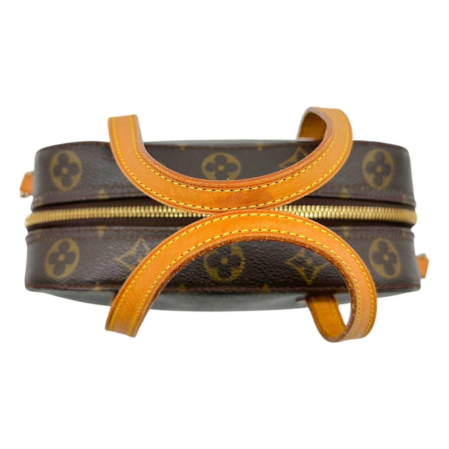 Louis Vuitton Monogram Spontini Handbag Brown Gold
