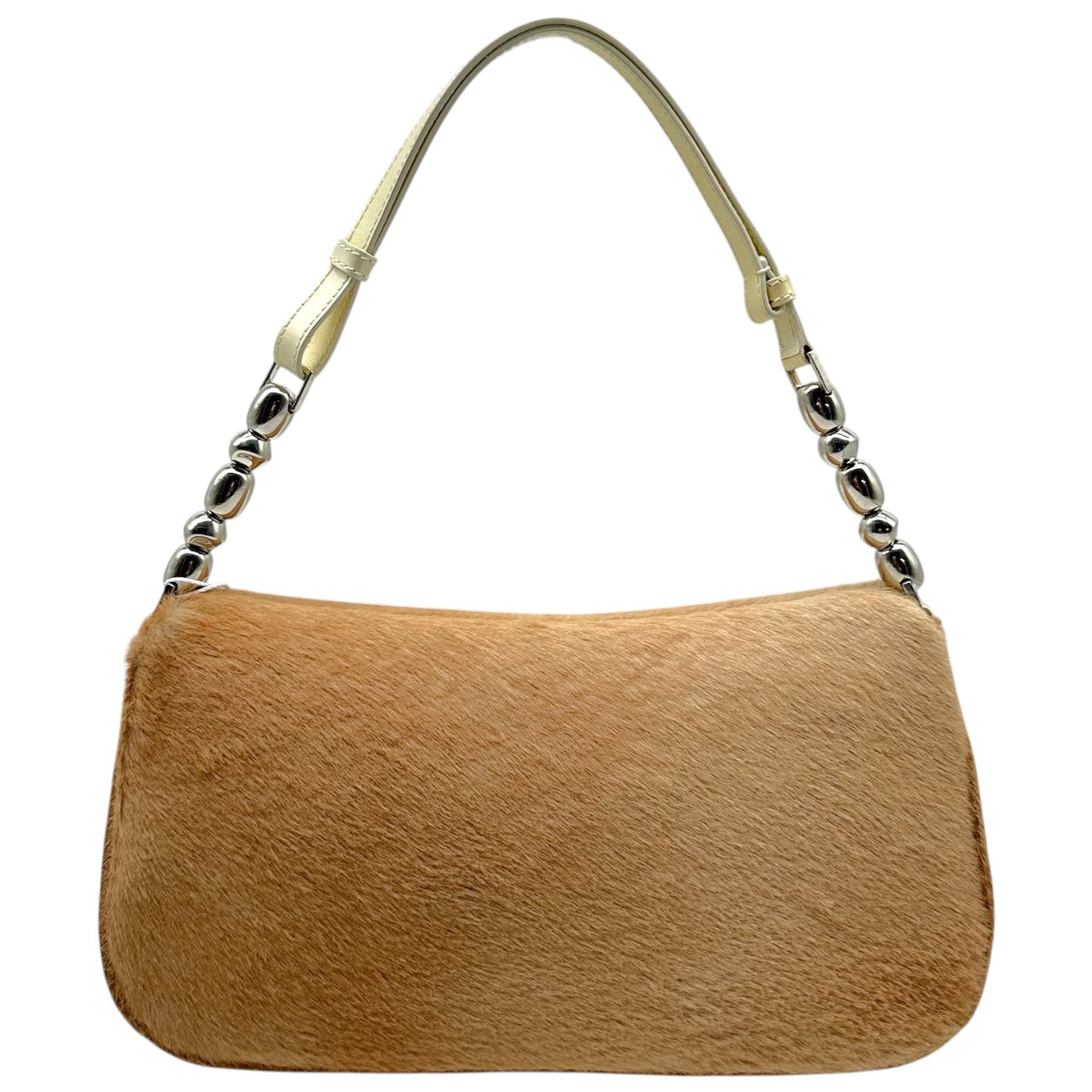 Christian Dior Tan Ponyhair Ivory Leather Shoulder Bag