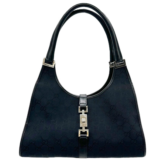 Gucci Black Monogram Canvas Jackie Bag - Outfit Repeater