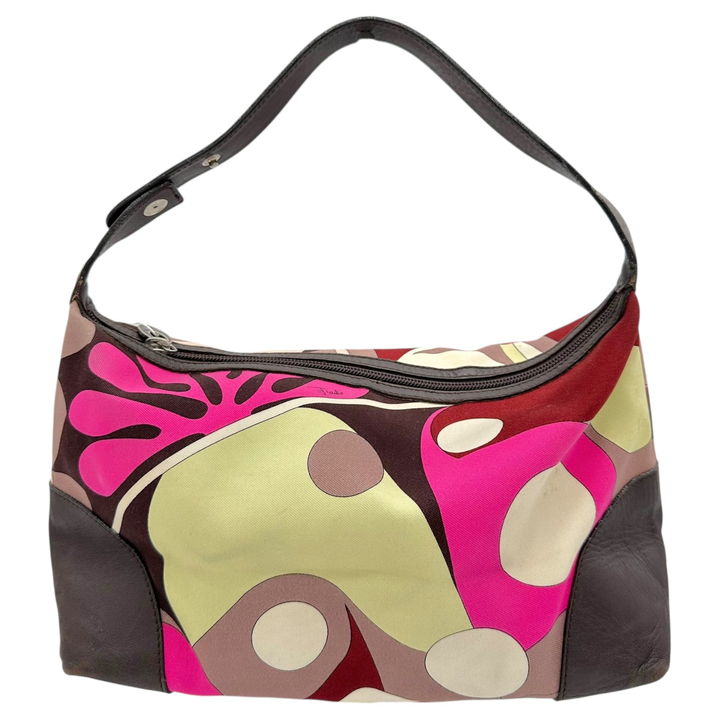 Emilio Pucci Pink & Brown Printed Shoulder Bag - Outfit Repeater