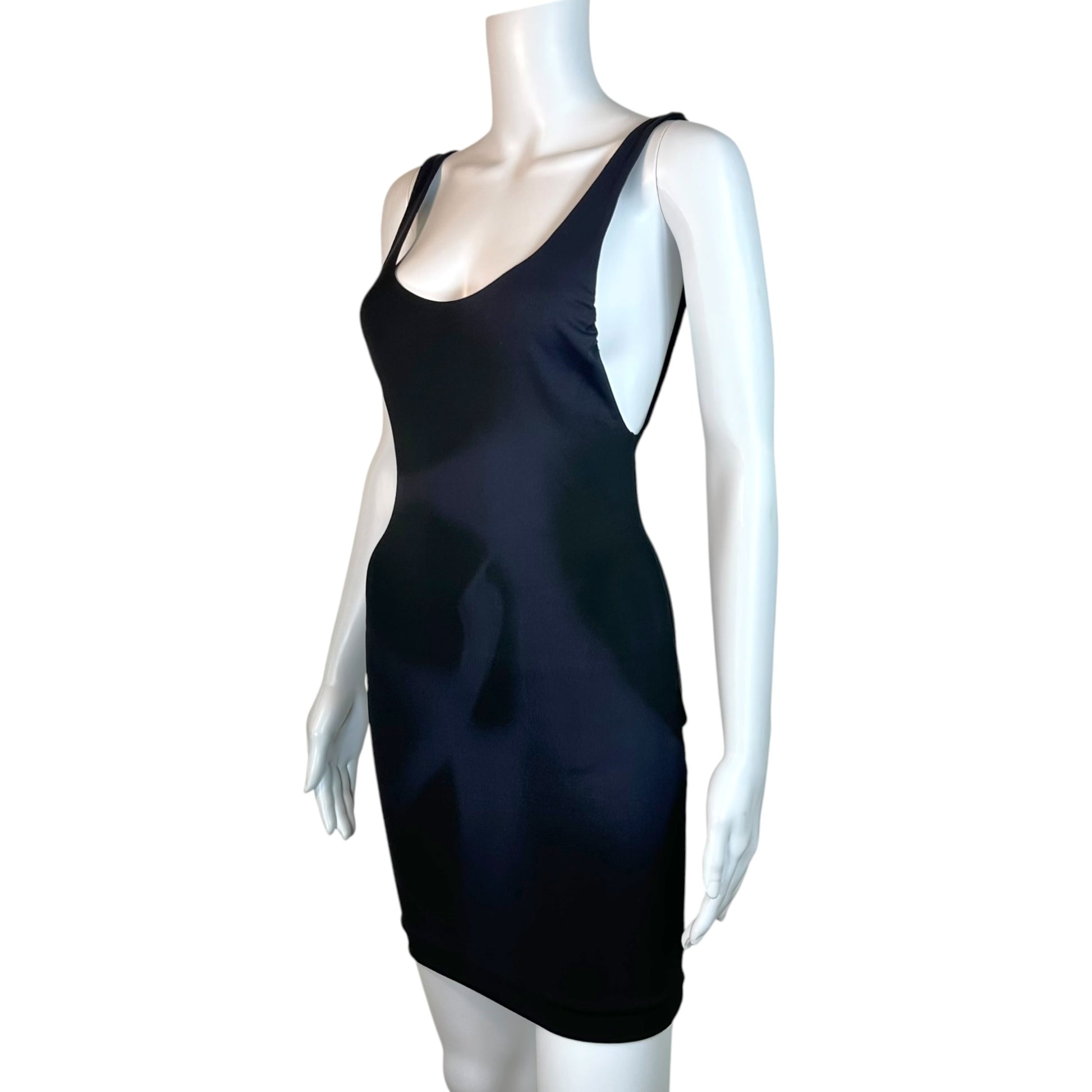 Dsquared2 Mini Dress Black Tie-Dye Open Back Sleeveless