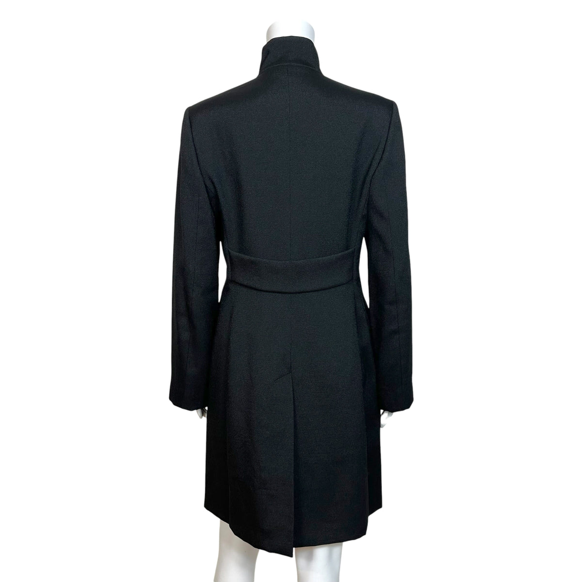 Gucci Black Double Breasted Mid-Length Coat 1990s Vintage