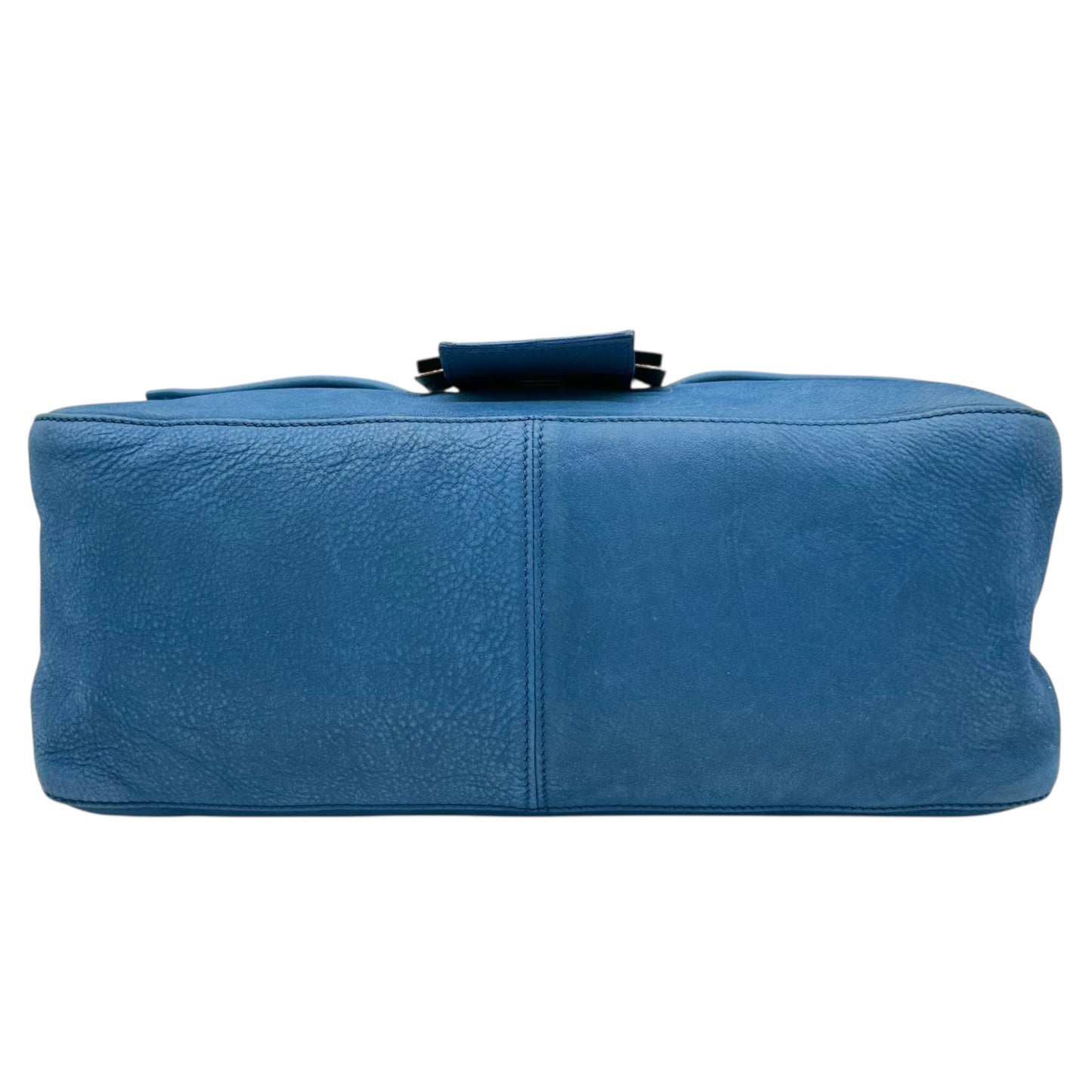 Fendi Blue Leather Large Mama Baguette Bag