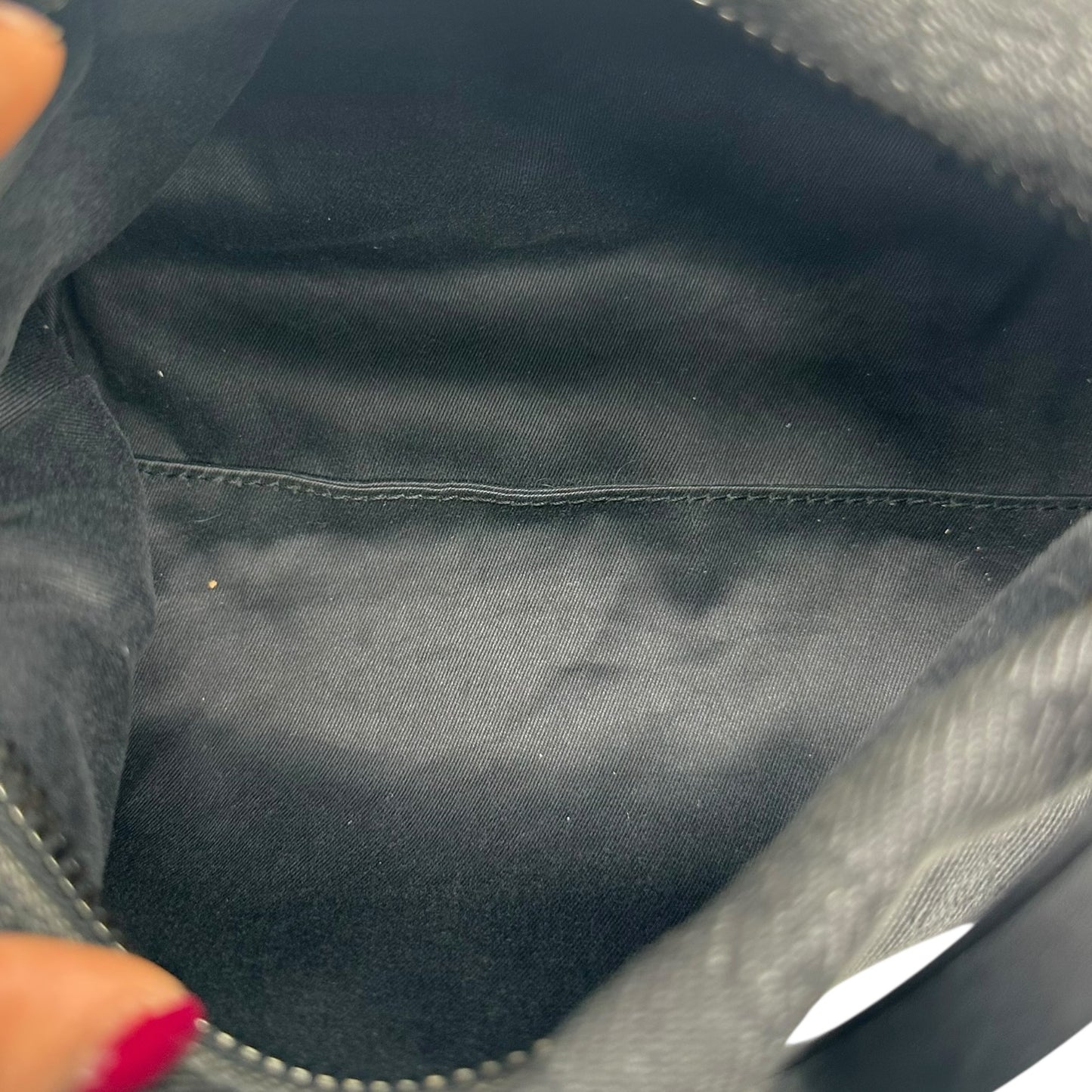 Gucci Gray Denim Monogram Mini Hobo Bag