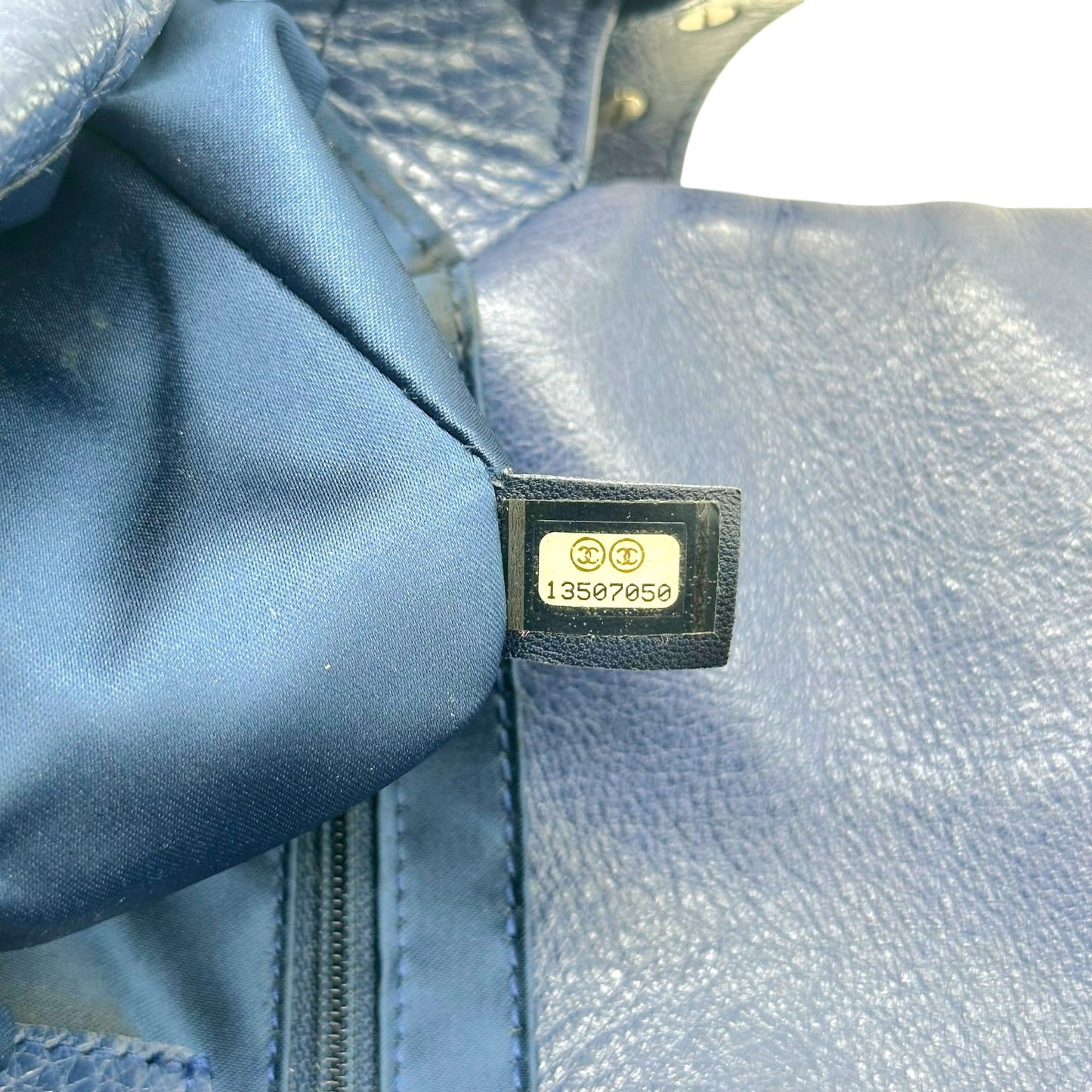 Chanel Blue Wild Stitch Matelasse Shoulder Flap Bag 2009-10