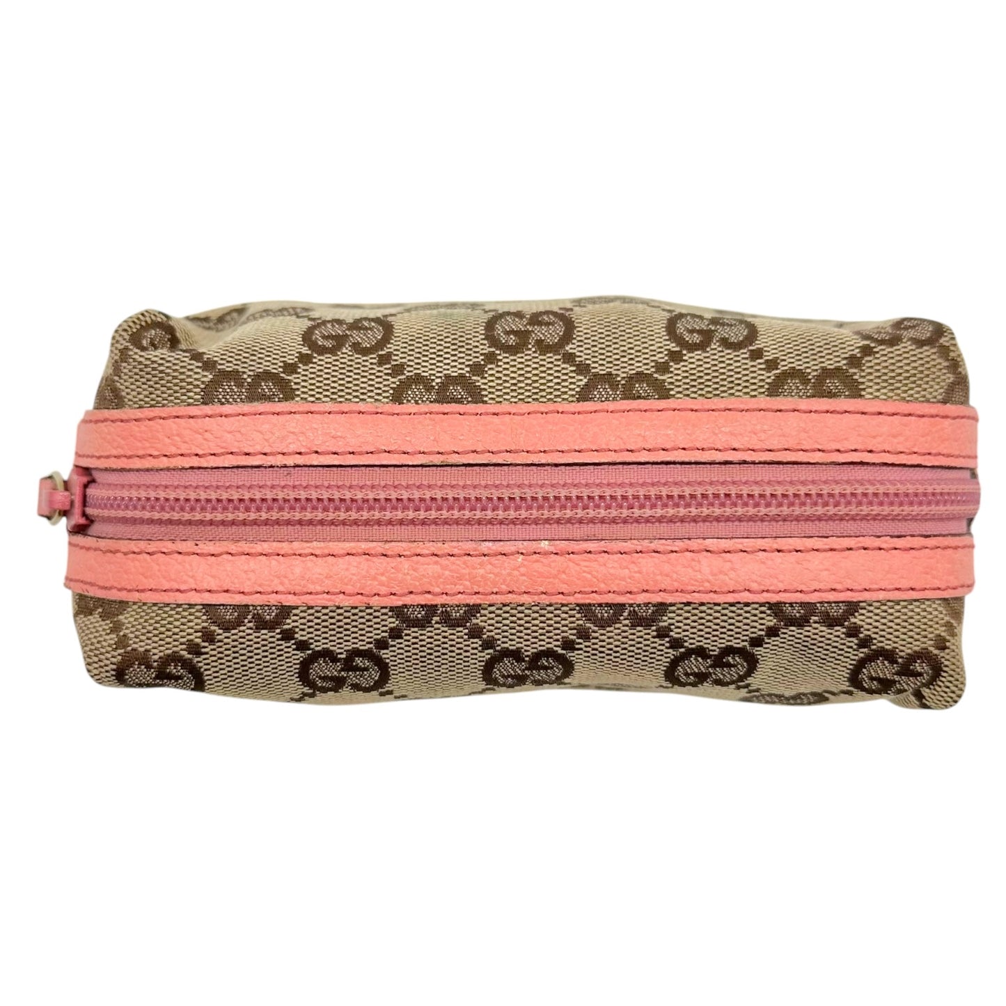 Gucci Small Cosmetic Pouch Pink Tan Monogram