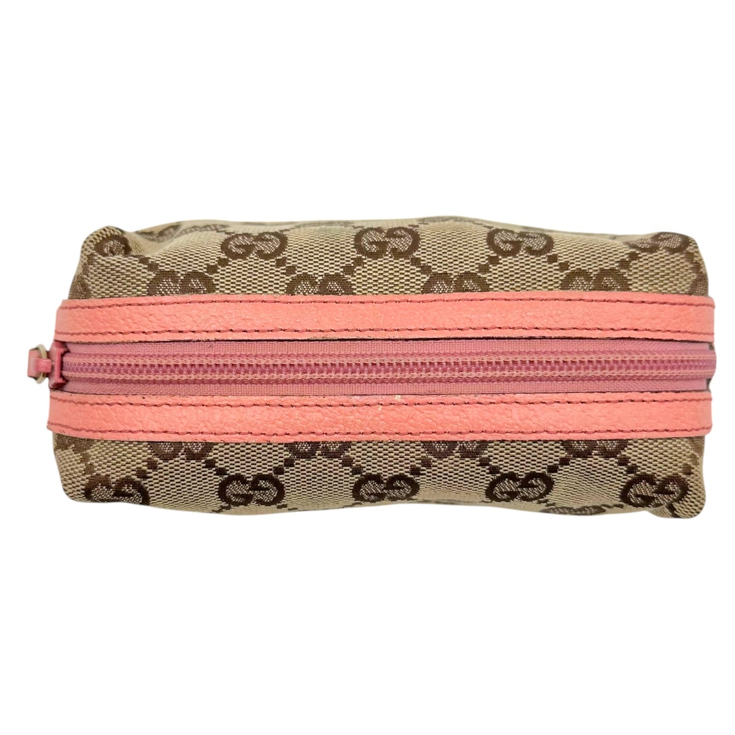 Gucci Small Cosmetic Pouch Pink Tan Monogram