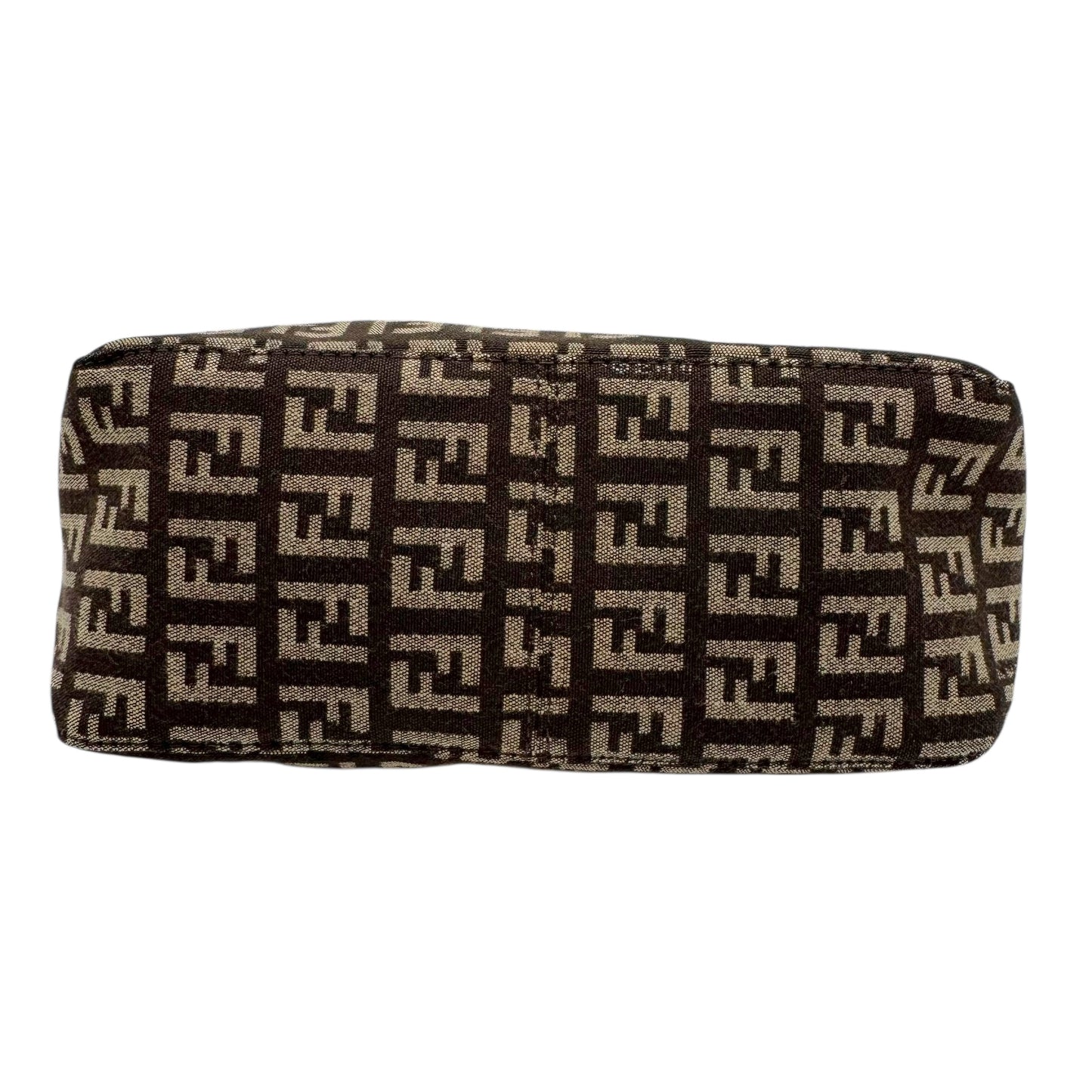 Fendi Brown Zucchino Monogram Pochette Bag