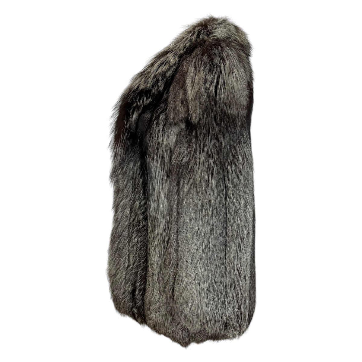 Saga Silver Fox Fur Mid-Length Coat