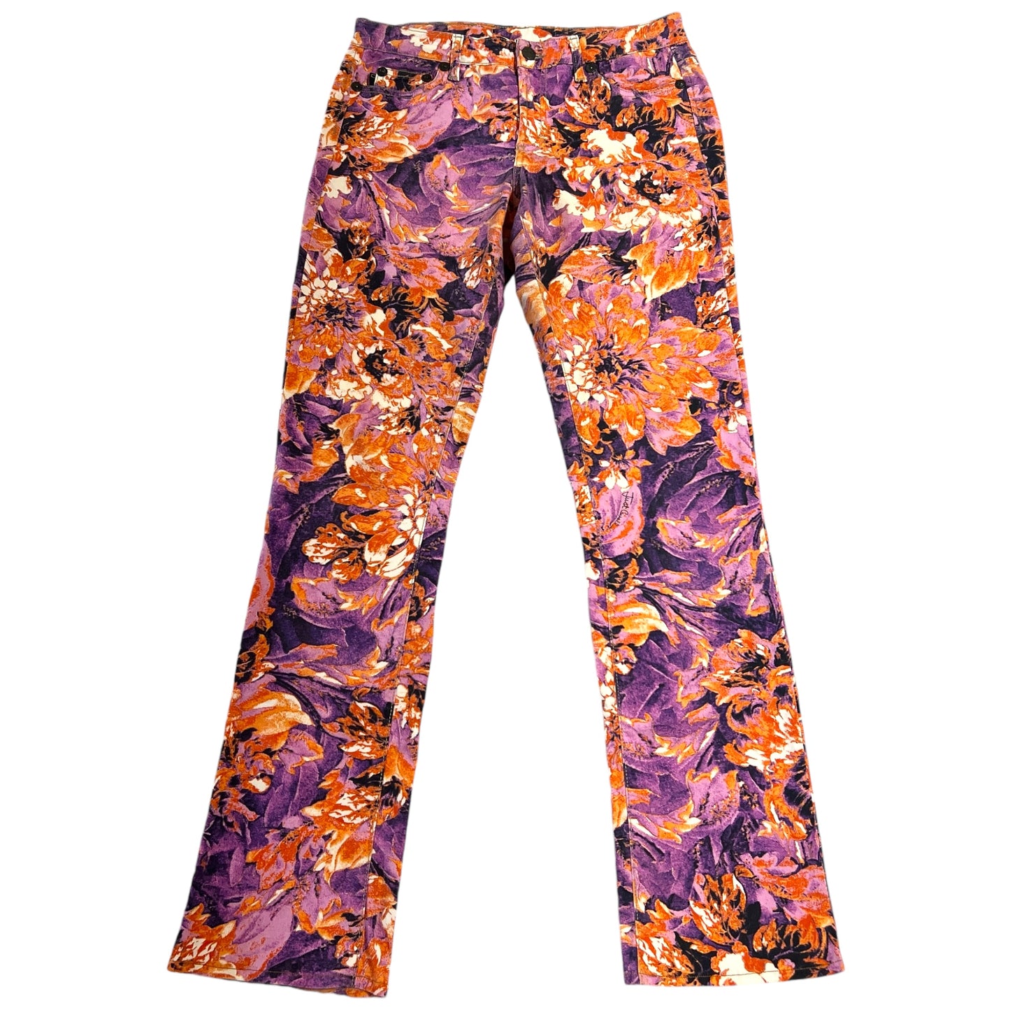 Just Cavalli by Roberto Cavalli Purple & Orange Floral Printe Jeans