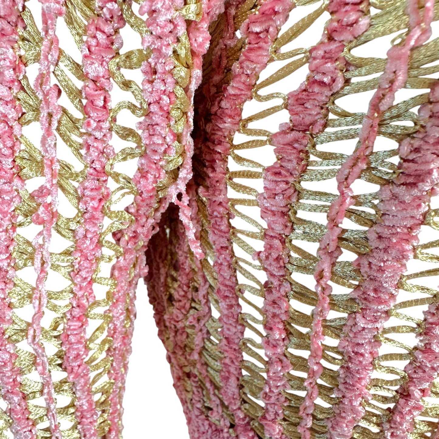 Christian Dior S/S 2000 Pink & Yellow Crochet Cropped Cardigan