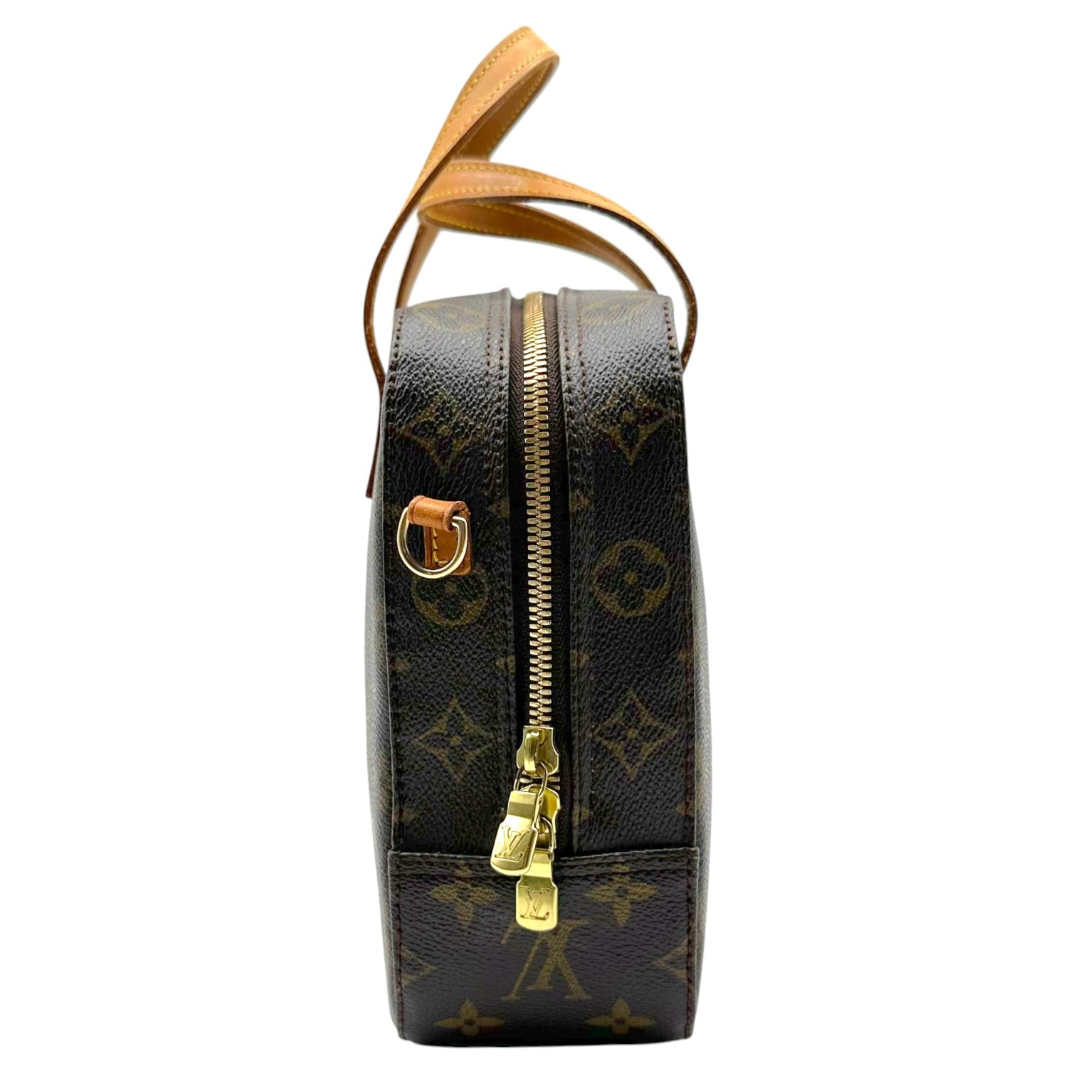 Louis Vuitton Monogram Spontini Handbag Brown Gold