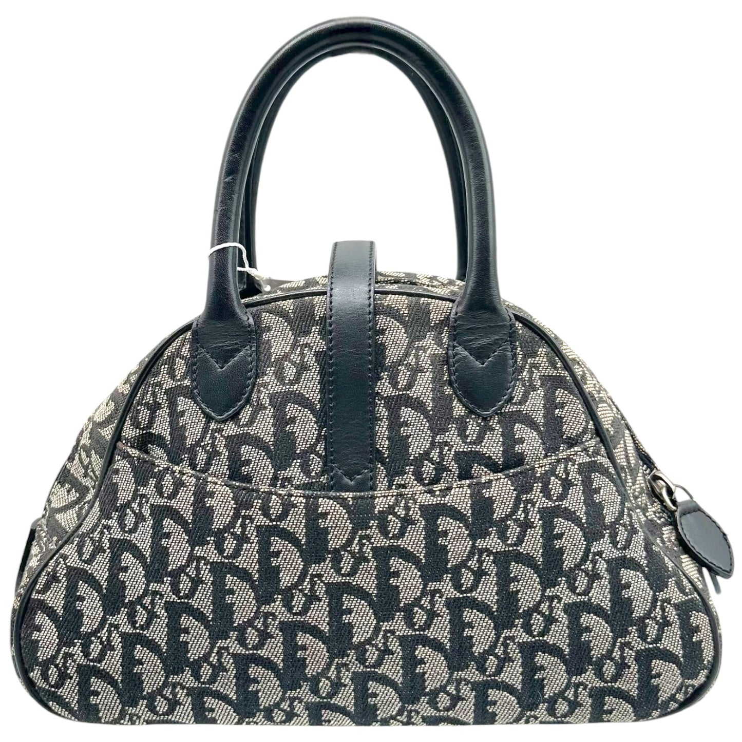 Christian Dior Black Trotter Monogram Small Bowler Handbag