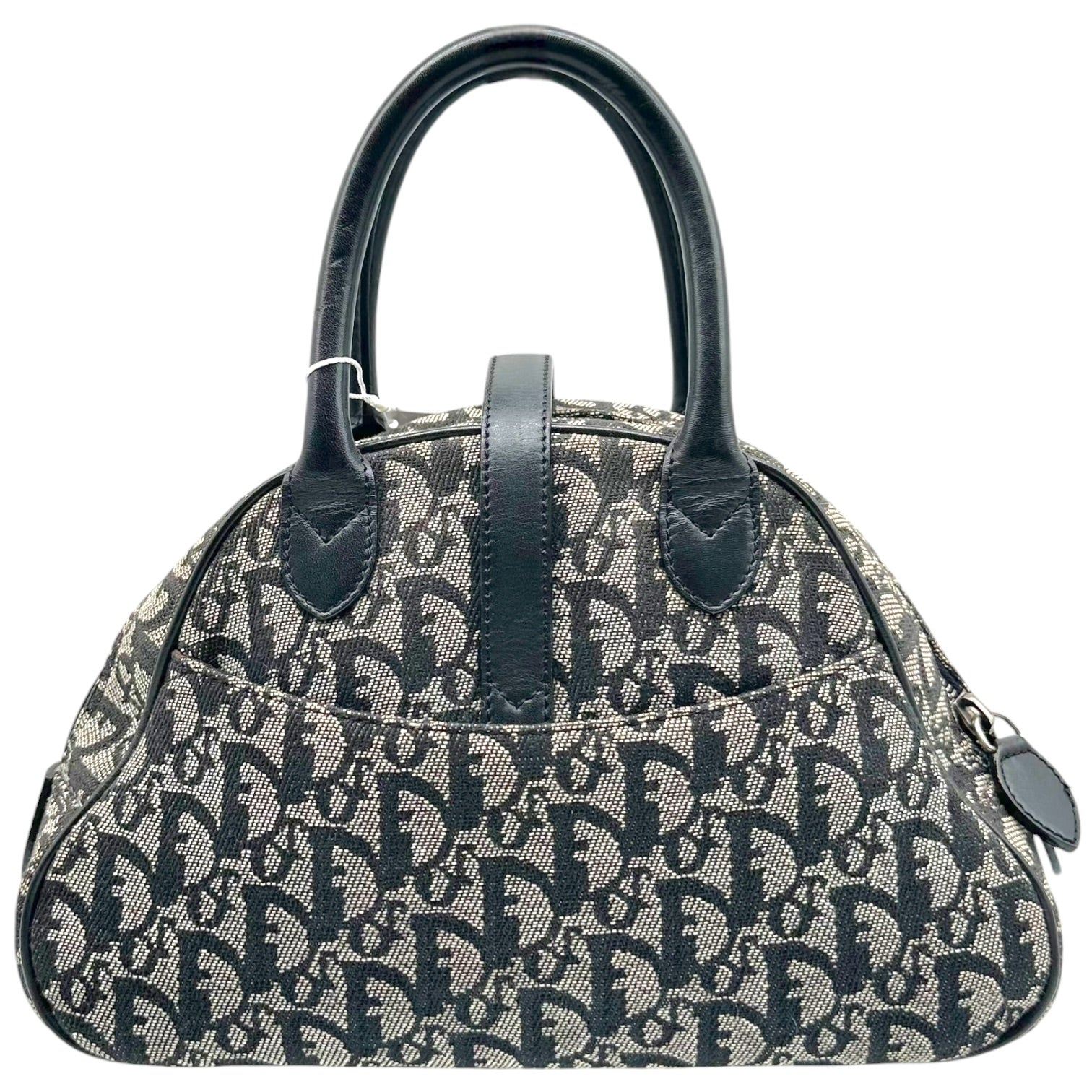 Christian Dior Black Trotter Monogram Small Bowler Handbag