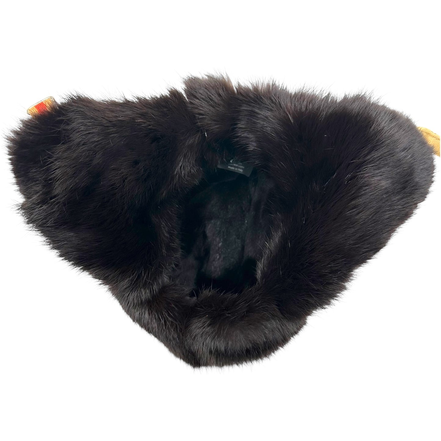 Gucci Tan Monogram & Rabbit Fur Trapper Hat KIDS