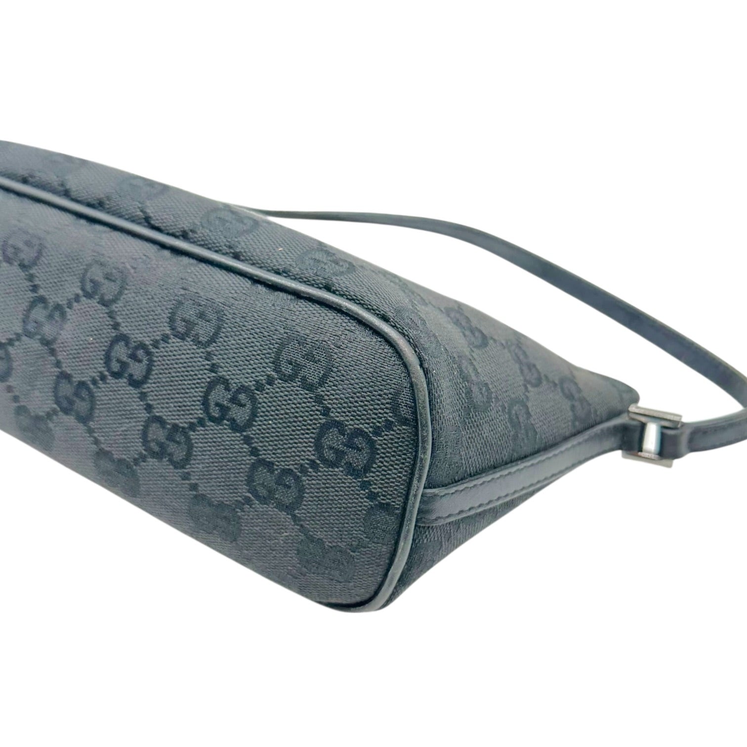 Gucci Black Monogram Canvas Boat Pochette Mini Bag