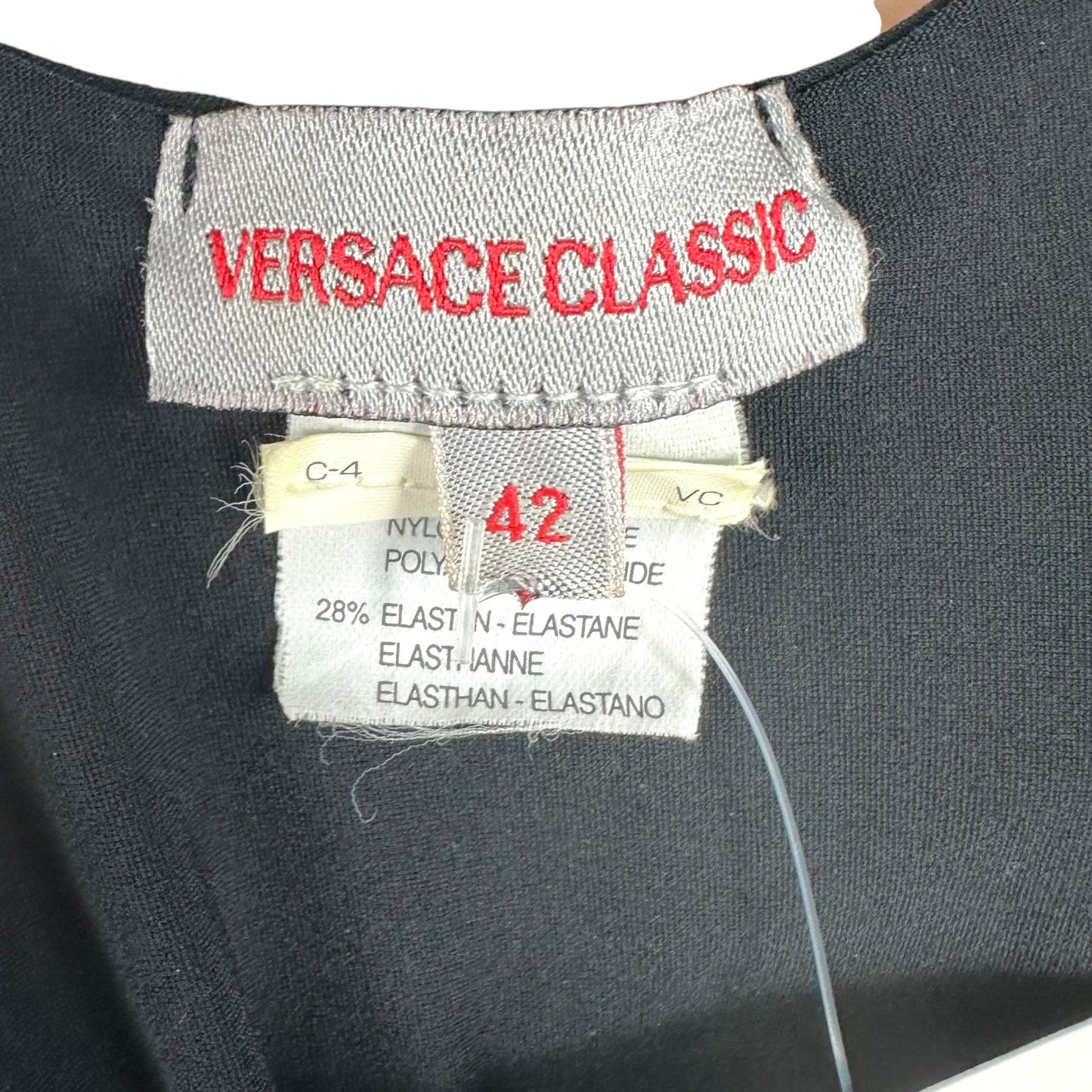 Versace Classic Black Rhinestone & Multicolor Embroidered Crop Tank