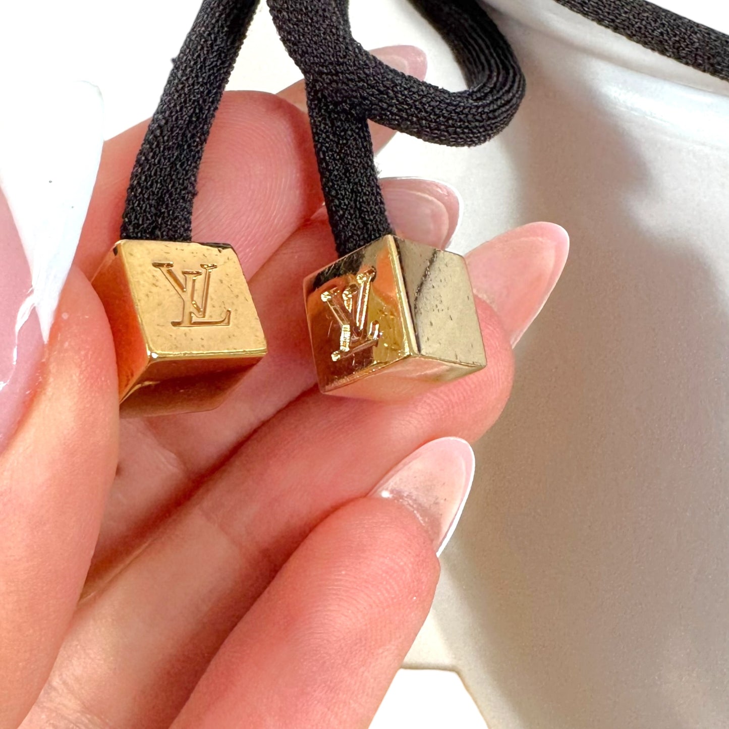 Louis Vuitton Pink & Brown Trunk Print Triangle Tie Bikini Set