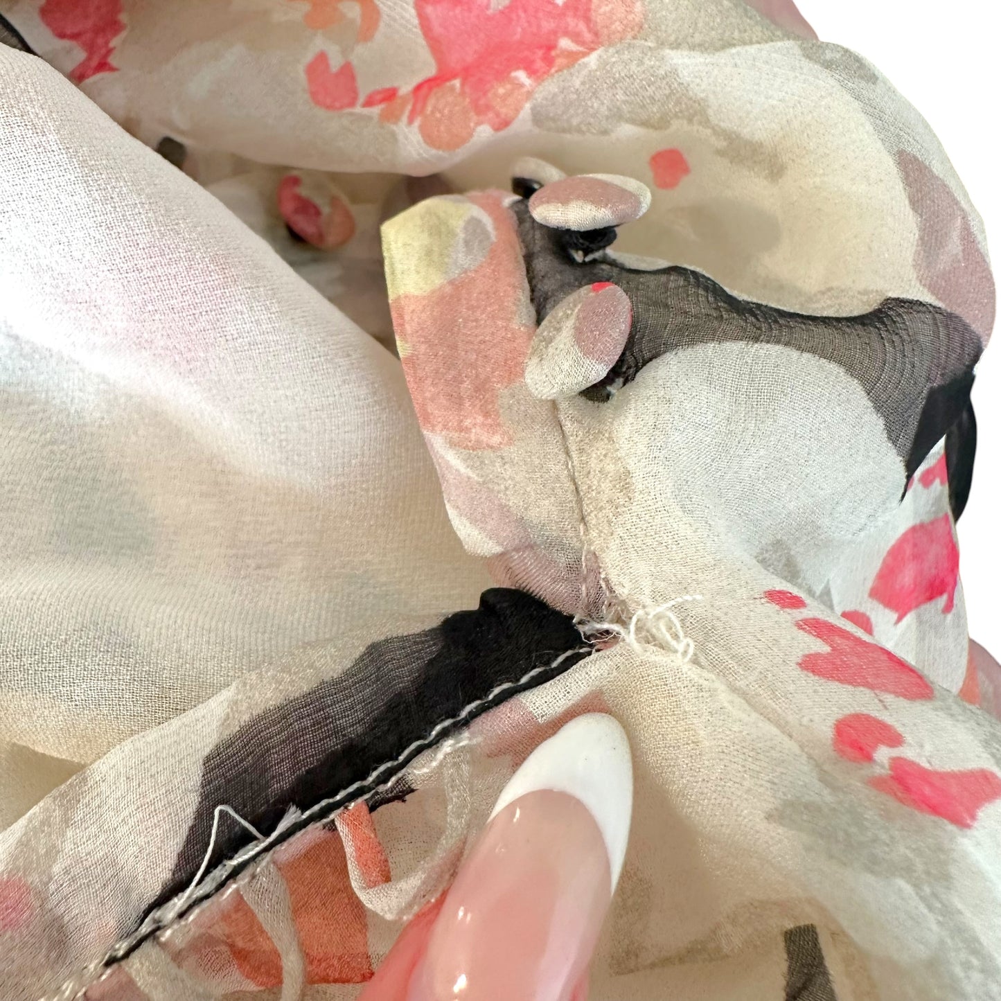 John Galliano Silk Floral Print Midi Skirt