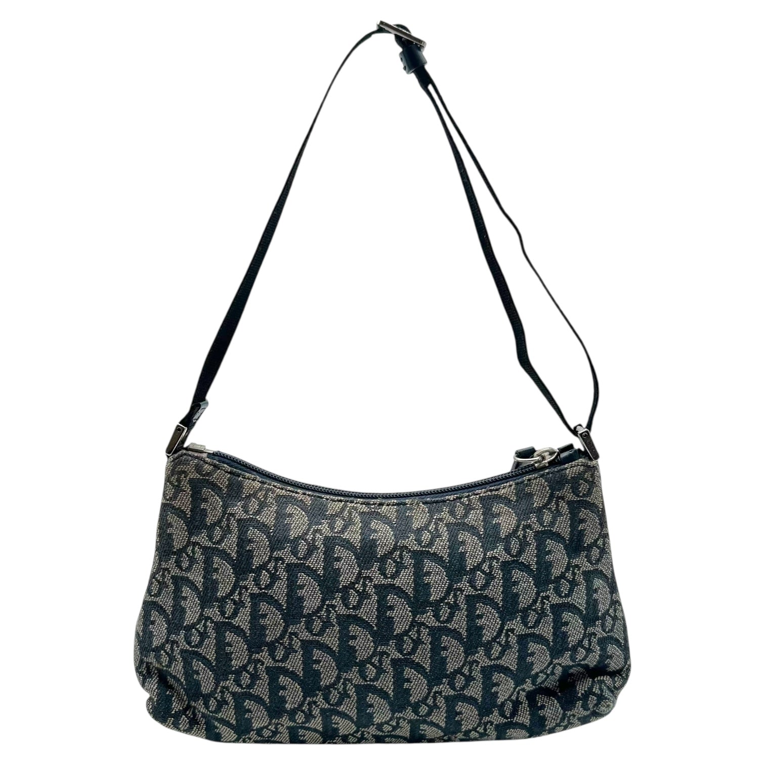 Christian Dior Navy Blue Trotter Monogram Shoulder Pochette Bag - Outfit Repeater