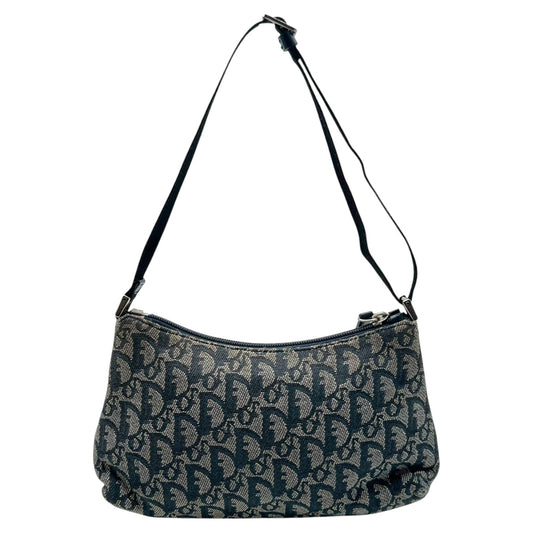 Christian Dior Navy Blue Trotter Monogram Shoulder Pochette Bag - Outfit Repeater