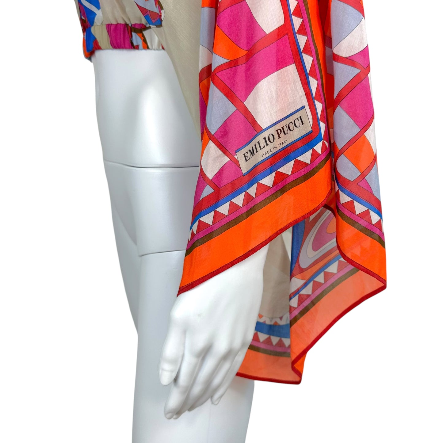 Emilio Pucci Cropped Multicolor Printed Blouse