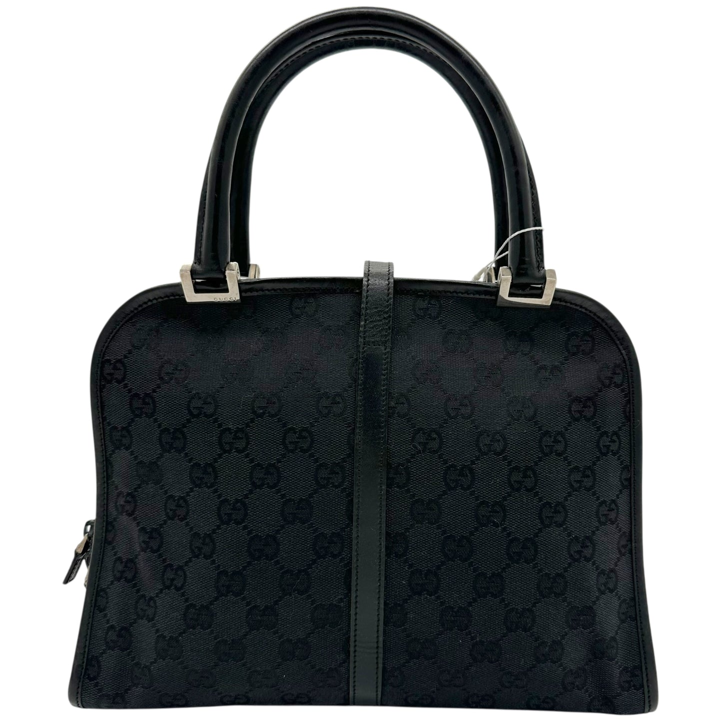 Gucci Black Monogram Canvas Bowler Bag