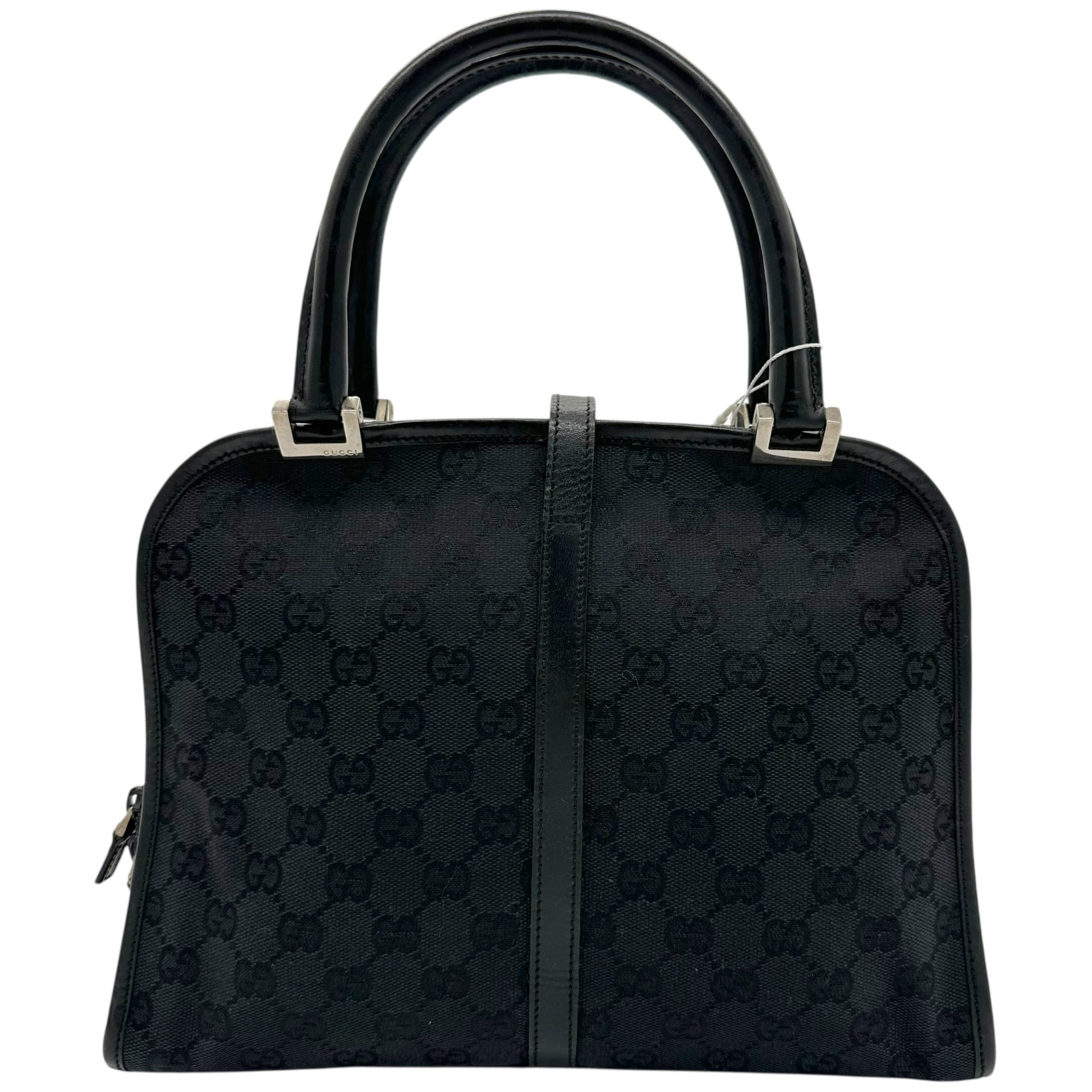 Gucci Black Monogram Canvas Bowler Bag