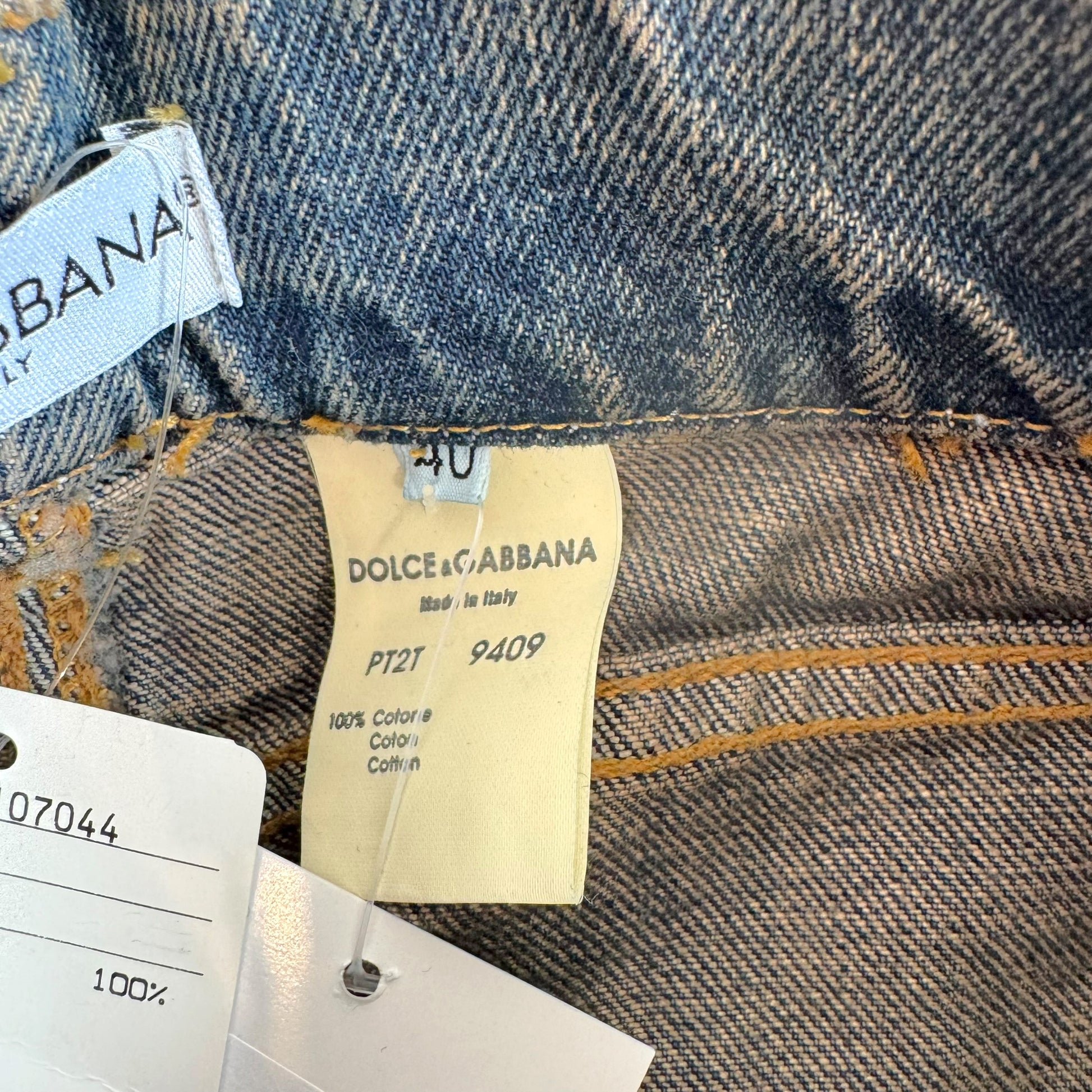 Dolce & Gabbana Dark Blue-Gray Jeans with Tassel Detail