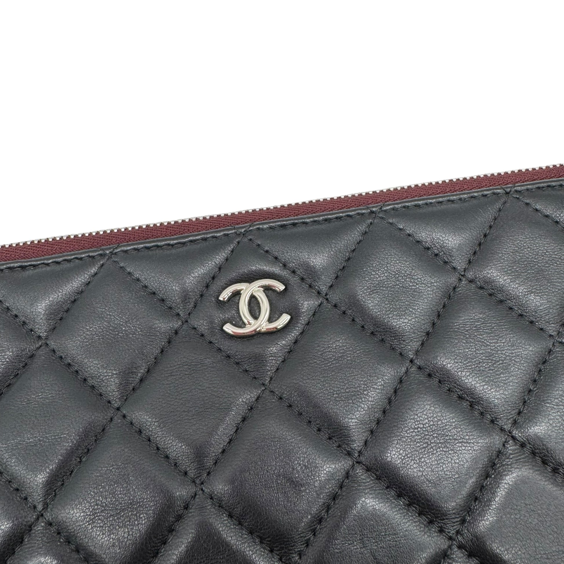 Chanel Matelasse Black Lambskin Quilted Large O-Case Clutch Bag 2018 - Outfit Repeater