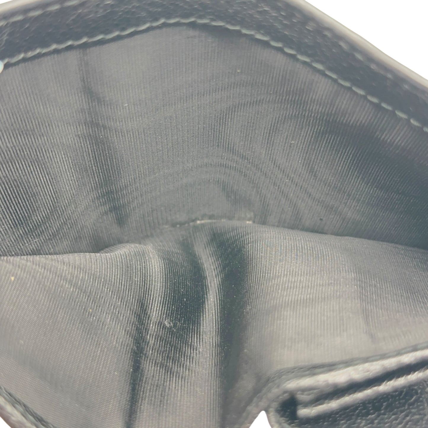 Miu Miu Black Gold Leather Bi-Fold Wallet