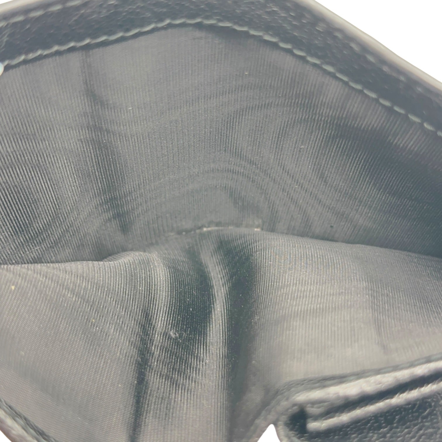 Miu Miu Black Gold Leather Bi-Fold Wallet