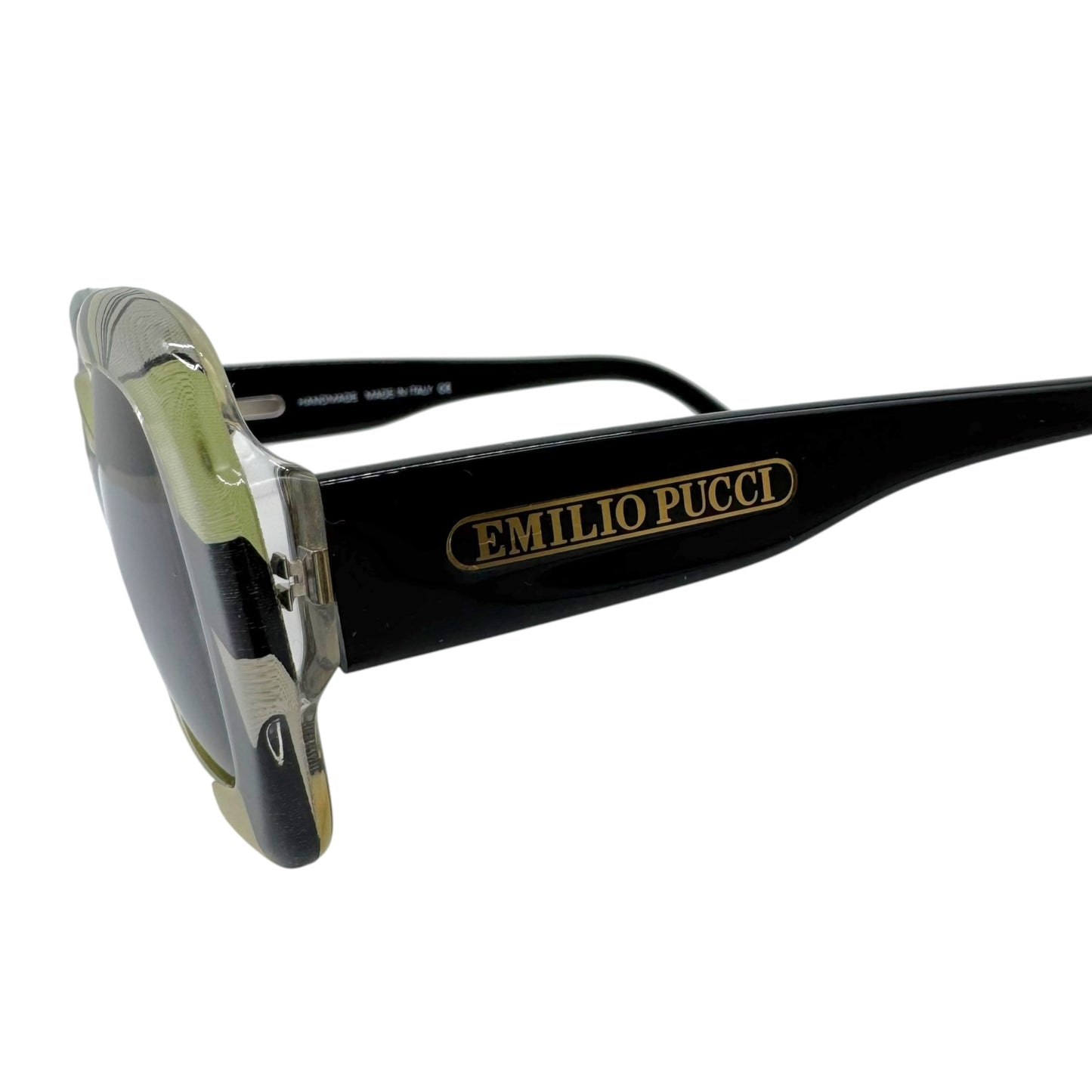 Emilio Pucci Oversized Rectangle Sunglasses Blue Yellow