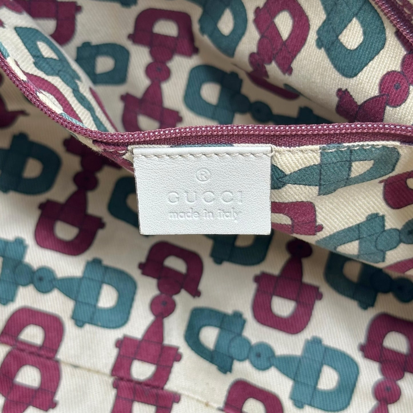 Gucci Ivory Guccissima Monogram East West Abby Shoulder Bag